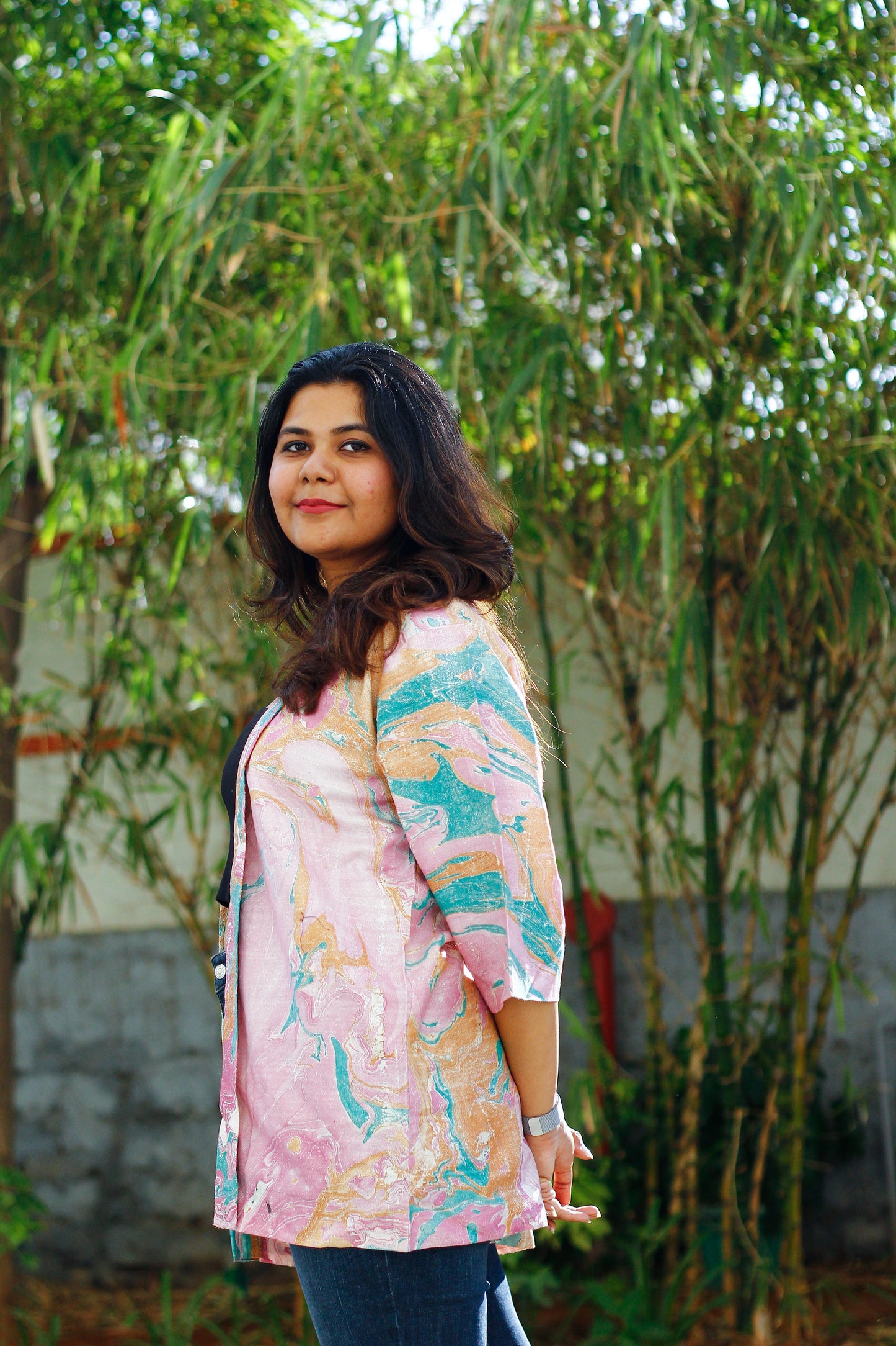 Marble dye kimono jacket - 2