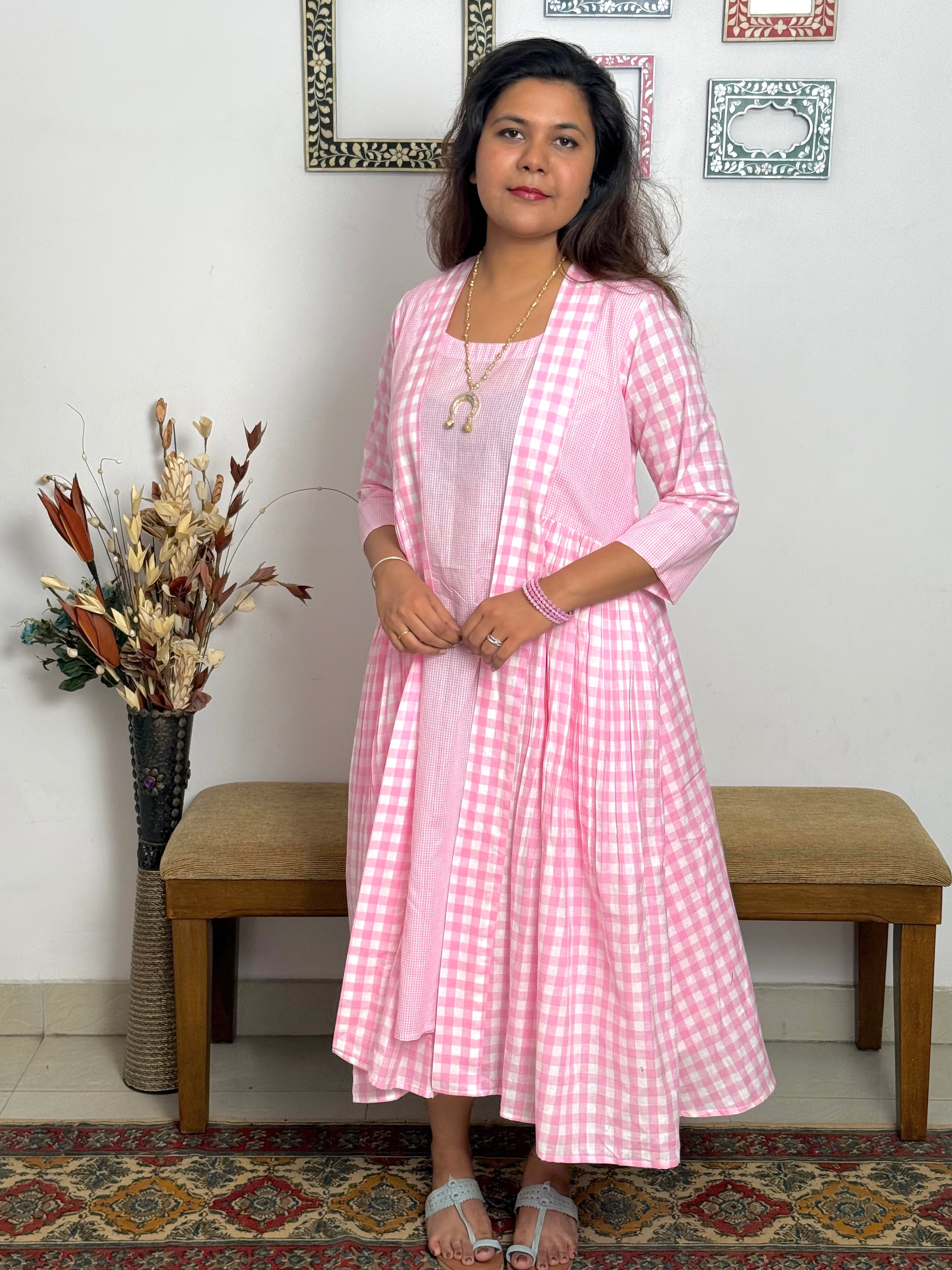 Bubblegum pure cotton layered dress