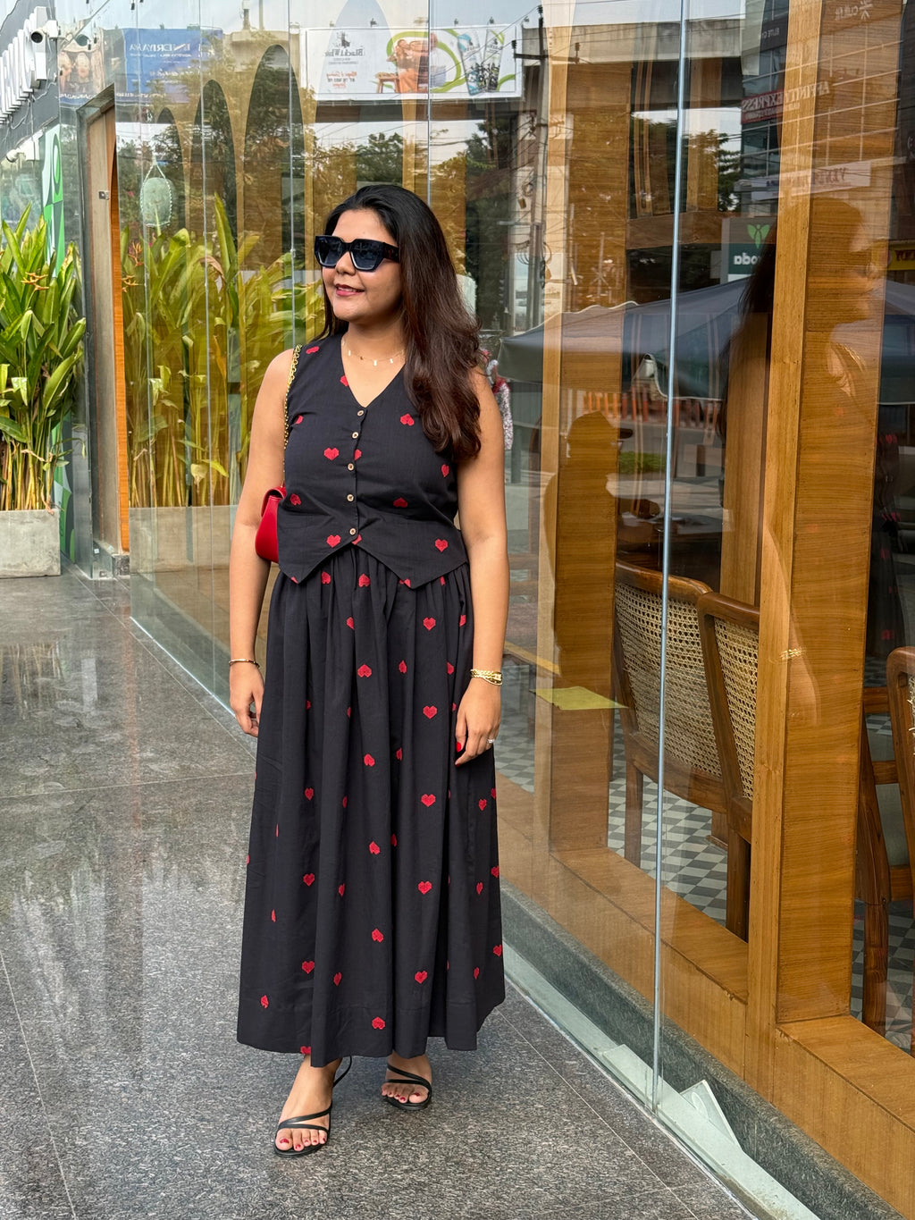 Dilruba waistcoat and skirt co-ord set