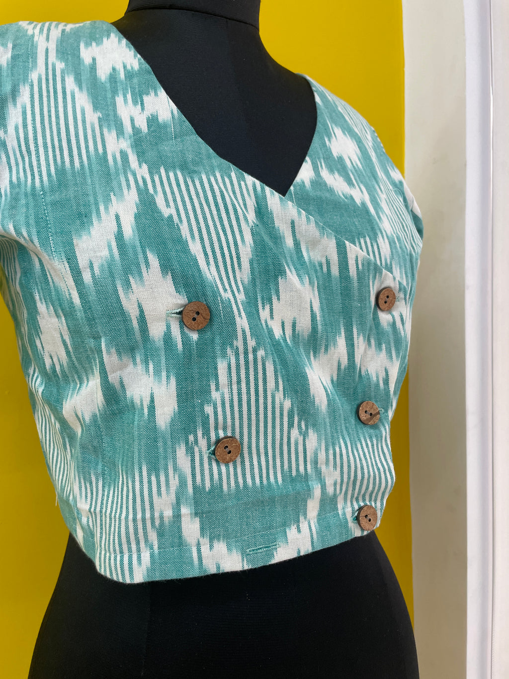 Sample 17 Handloom Ikat crop top