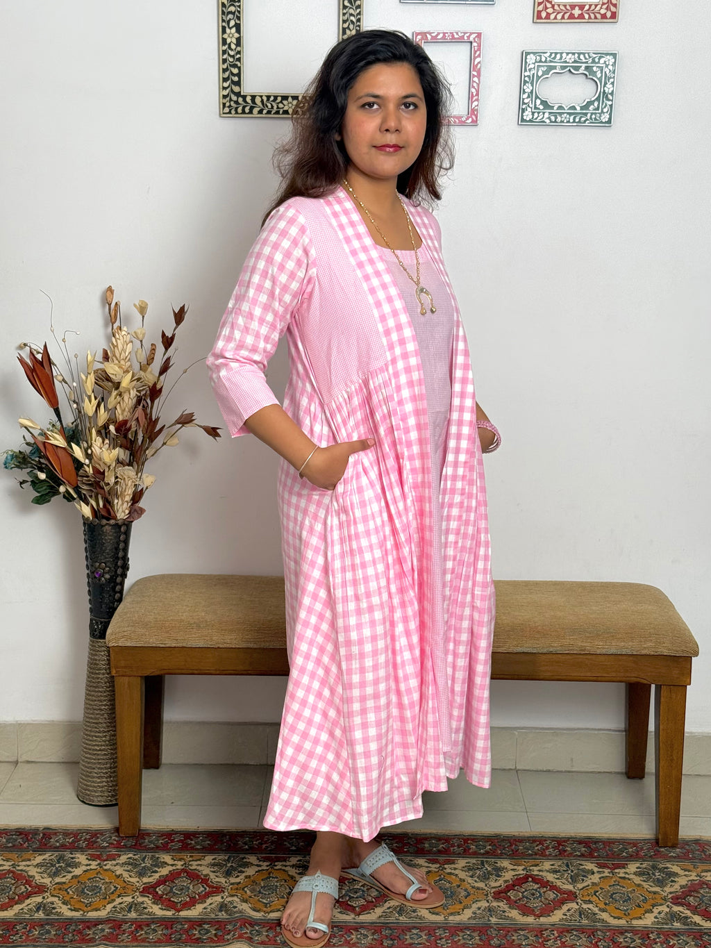 Bubblegum pure cotton layered dress