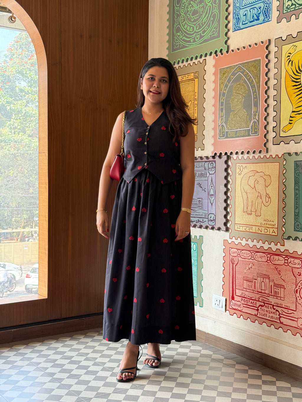 Dilruba waistcoat and skirt co-ord set