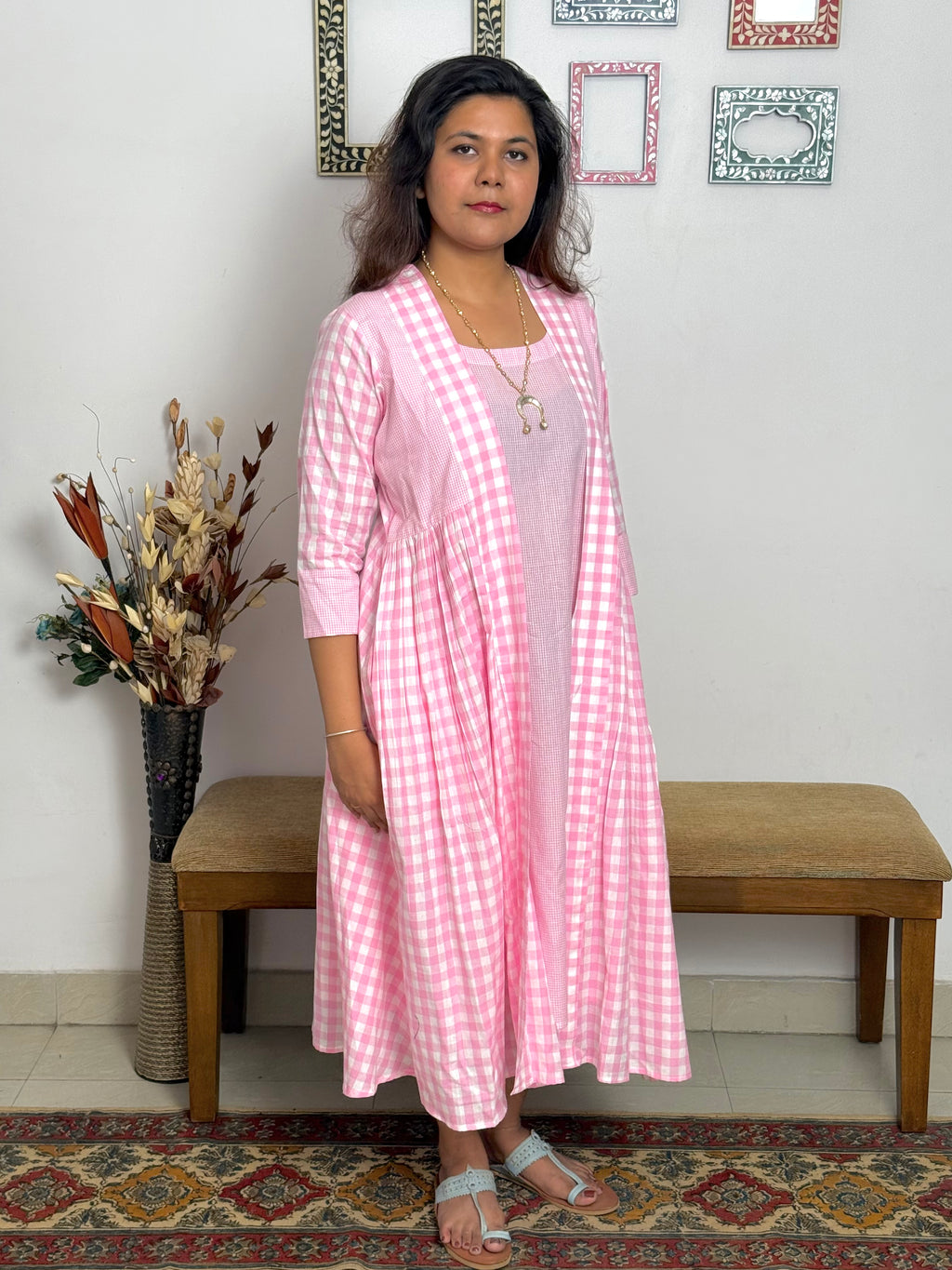 Bubblegum pure cotton layered dress