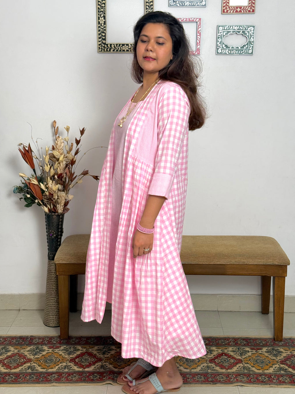 Bubblegum pure cotton layered dress