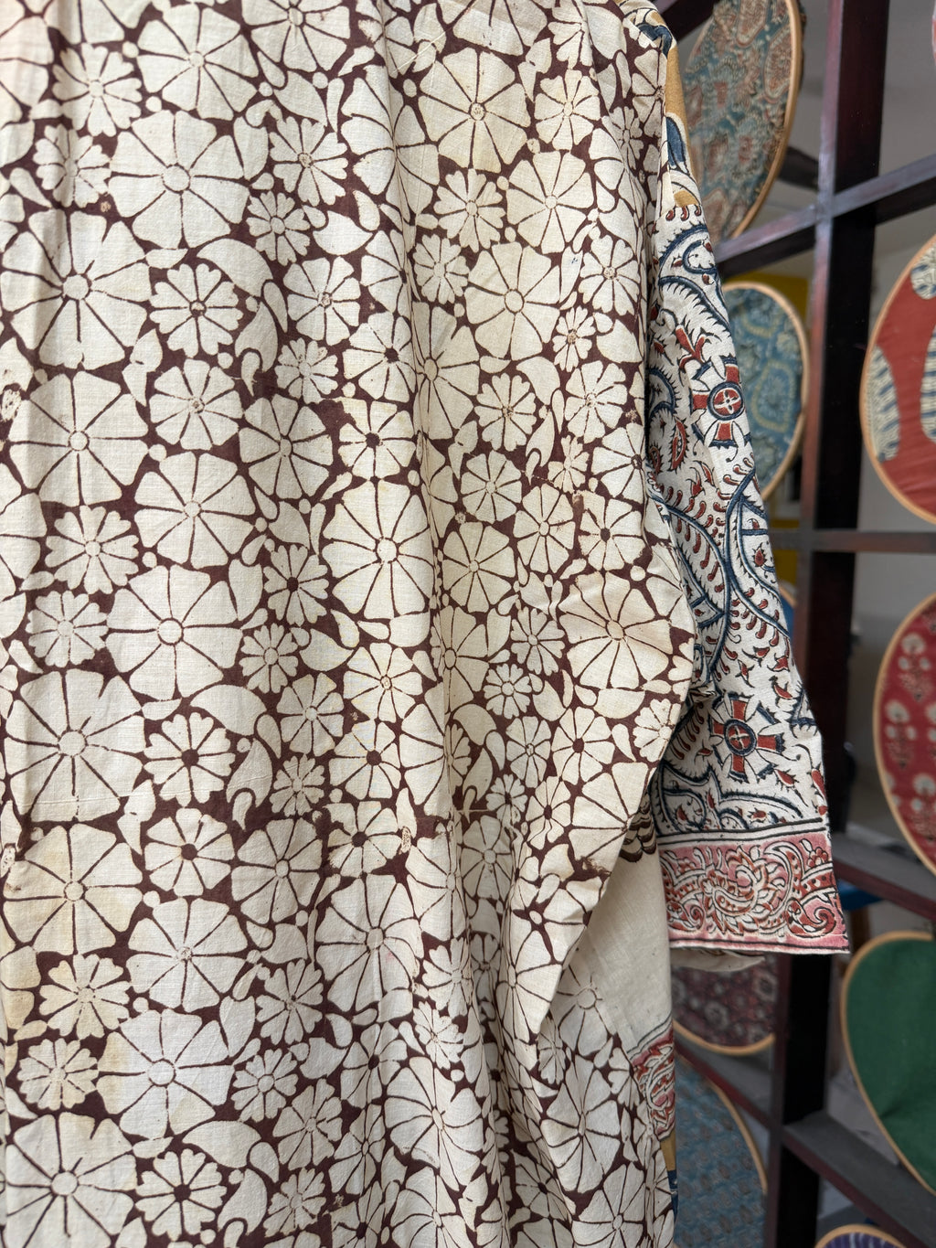 Block printed Kalamkari Bandhini Cotton Shirt -2