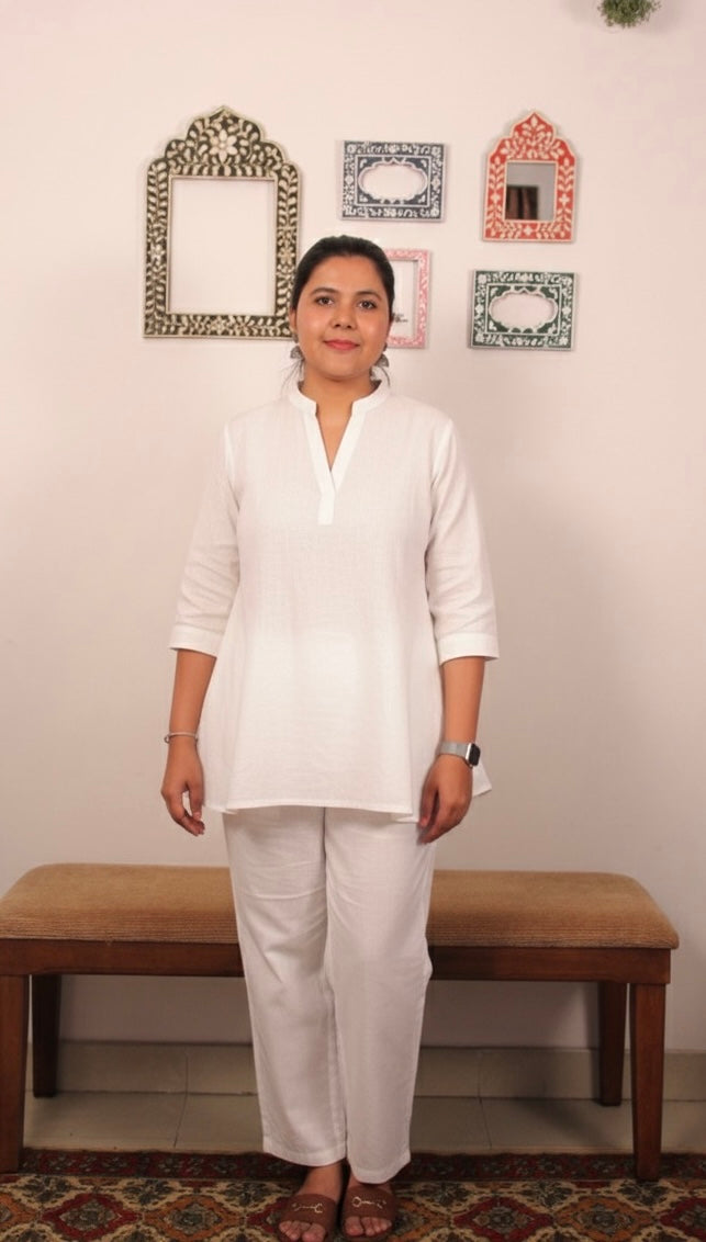 Safed ishq pure cotton co-ord set