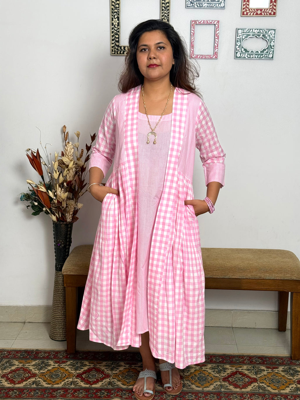 Bubblegum pure cotton layered dress