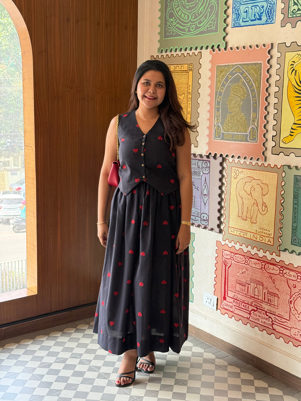 Dilruba waistcoat and skirt co-ord set