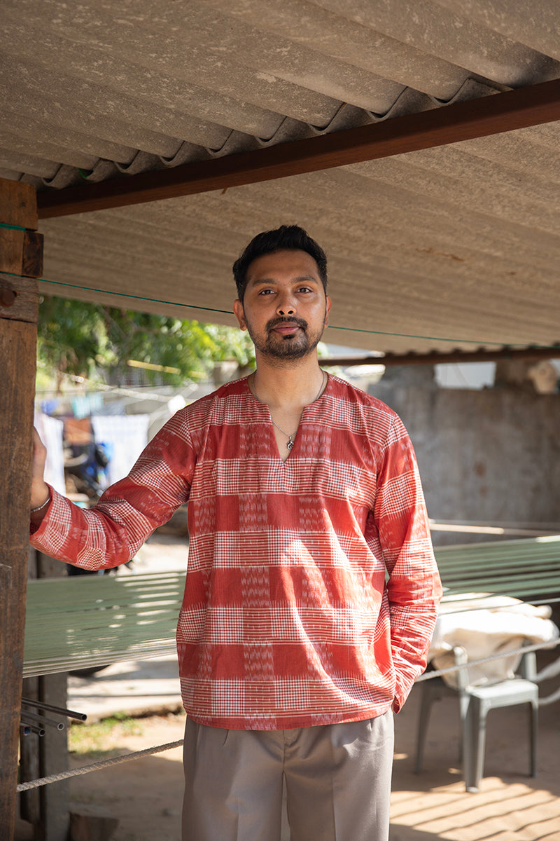 Hawa Kurta — Double Ikat Short Kurta