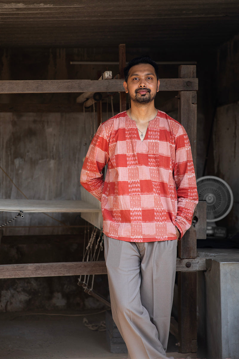 Hawa Kurta — Double Ikat Short Kurta