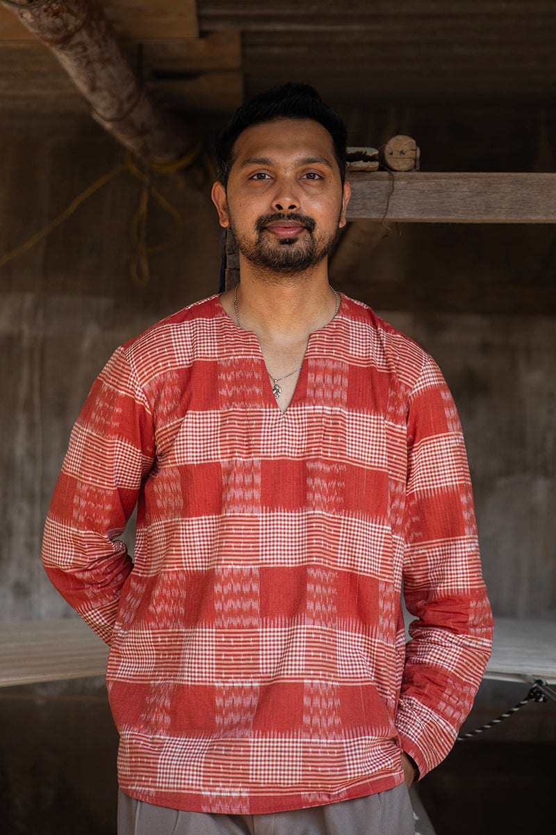 Hawa Kurta — Double Ikat Short Kurta