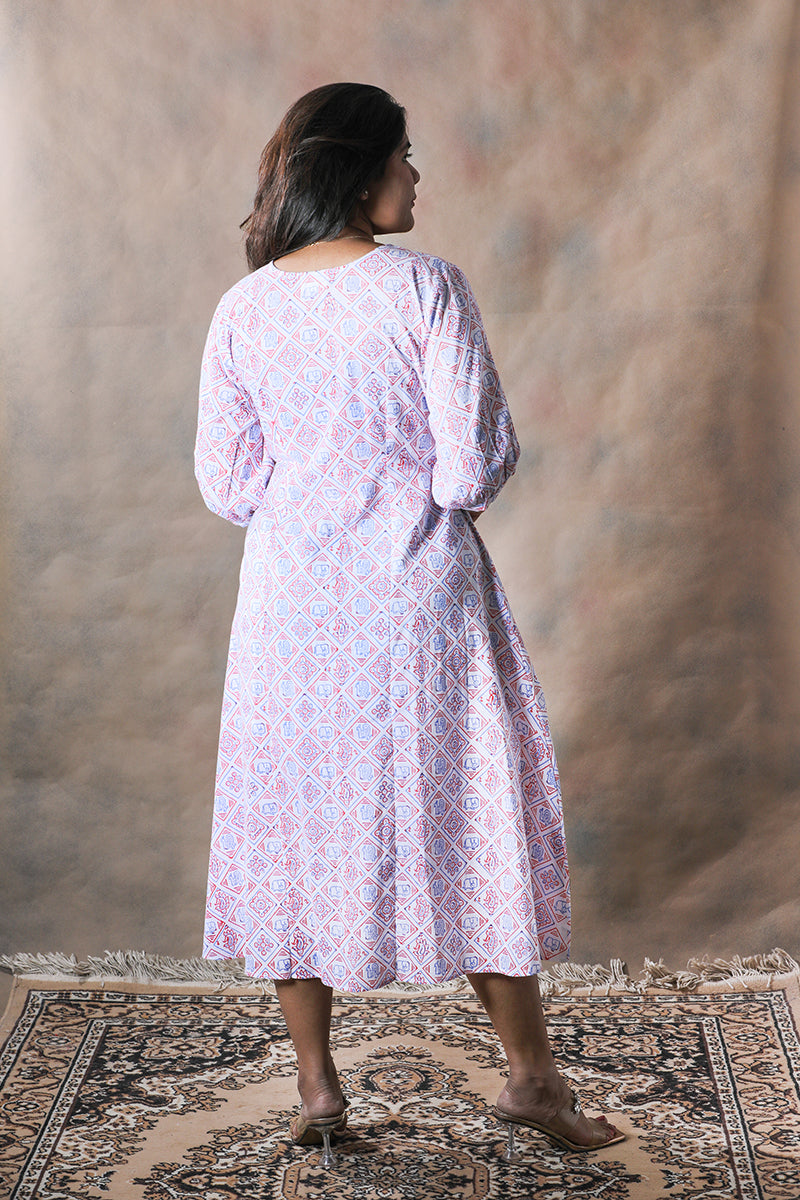 Proper Patola pure cotton block printed A-line dress