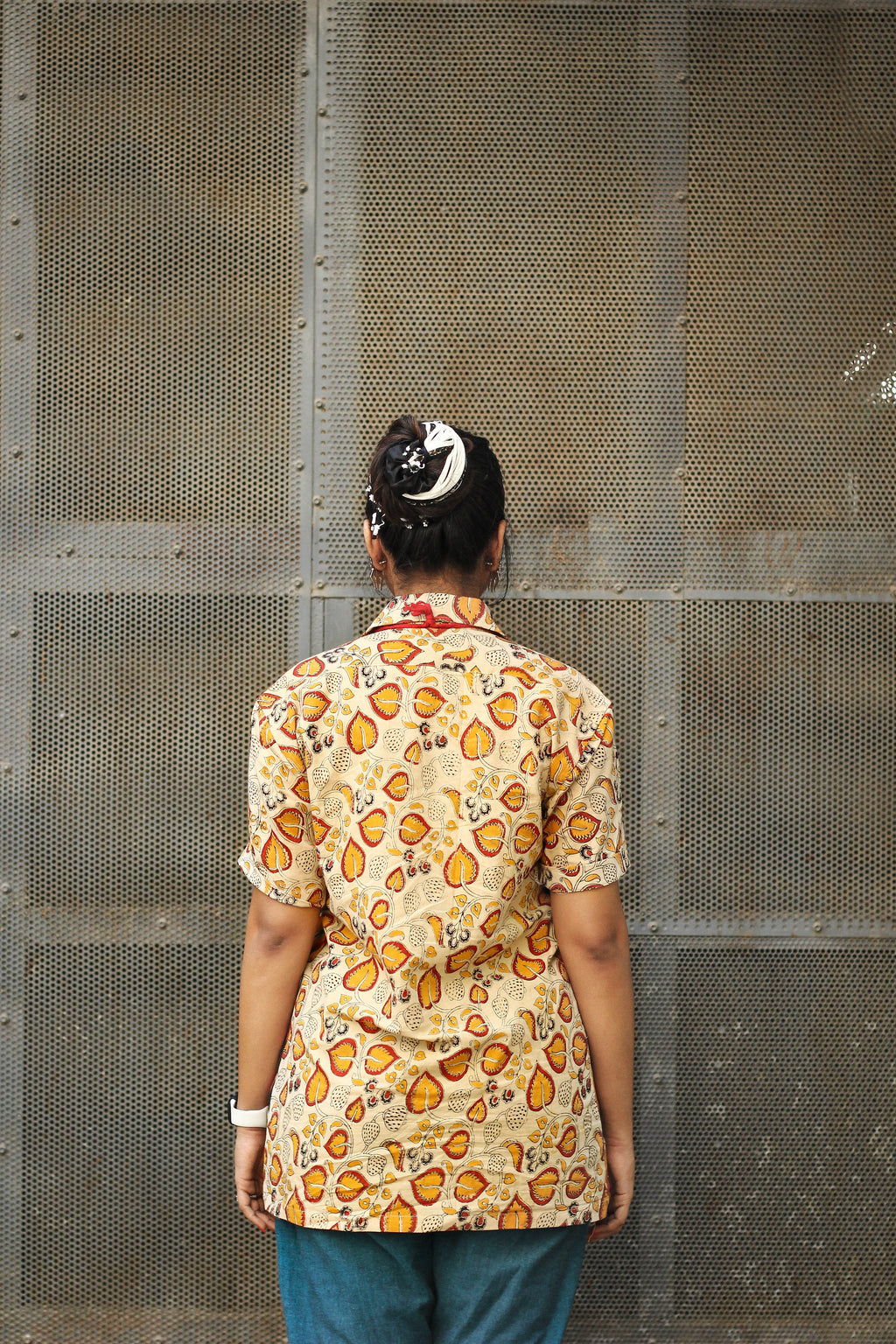 Cotton ikat kalamkari shirt- Size 42