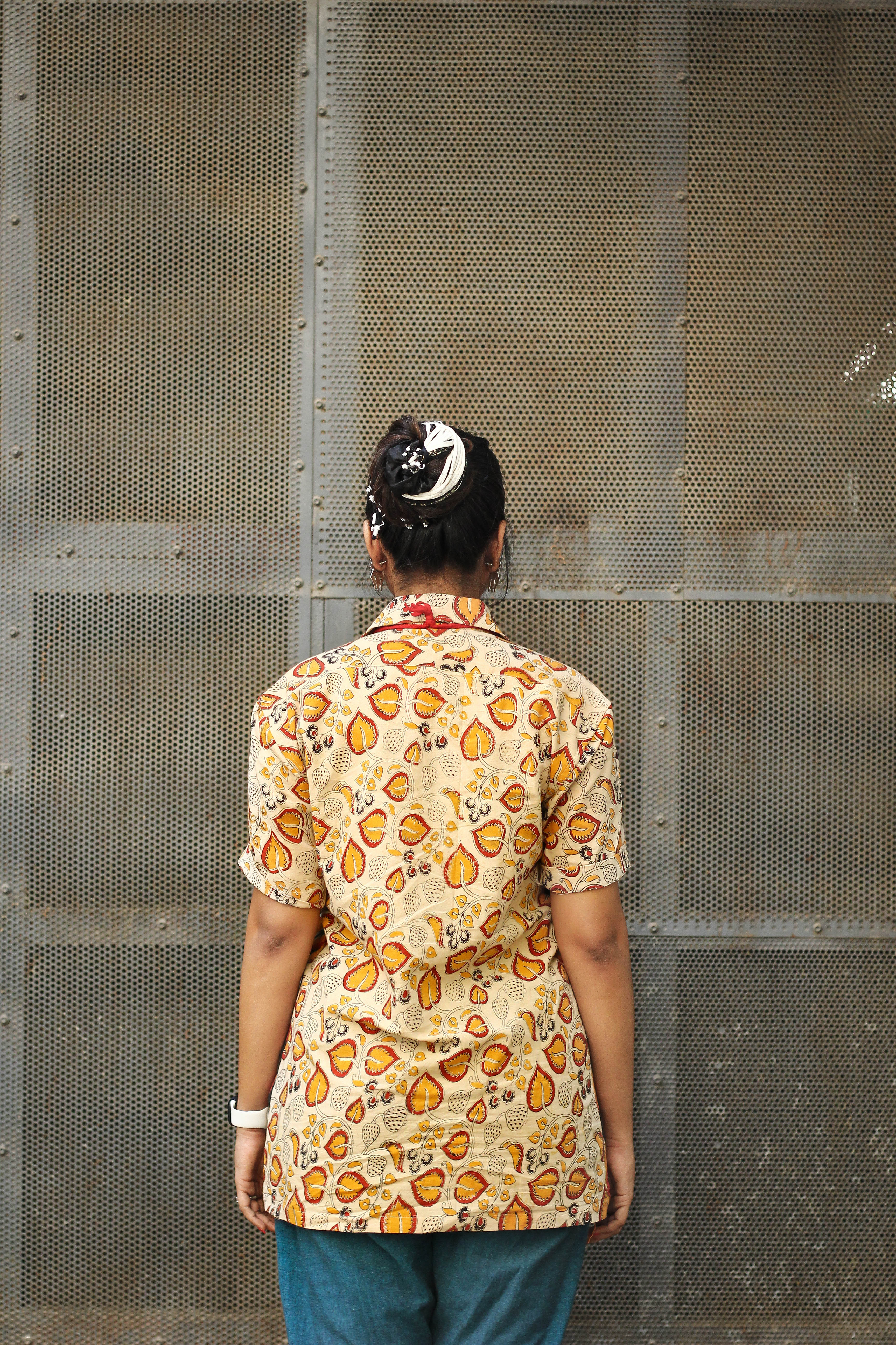 Cotton ikat kalamkari shirt- Size 42