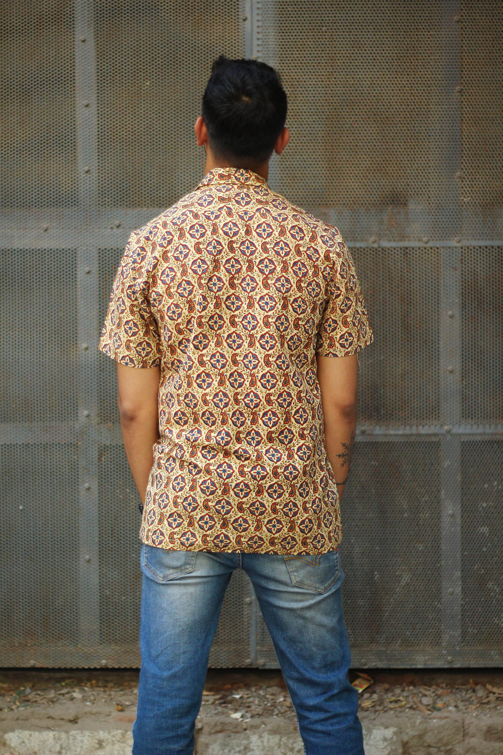 Cotton bagru handblock shirt- Size 42