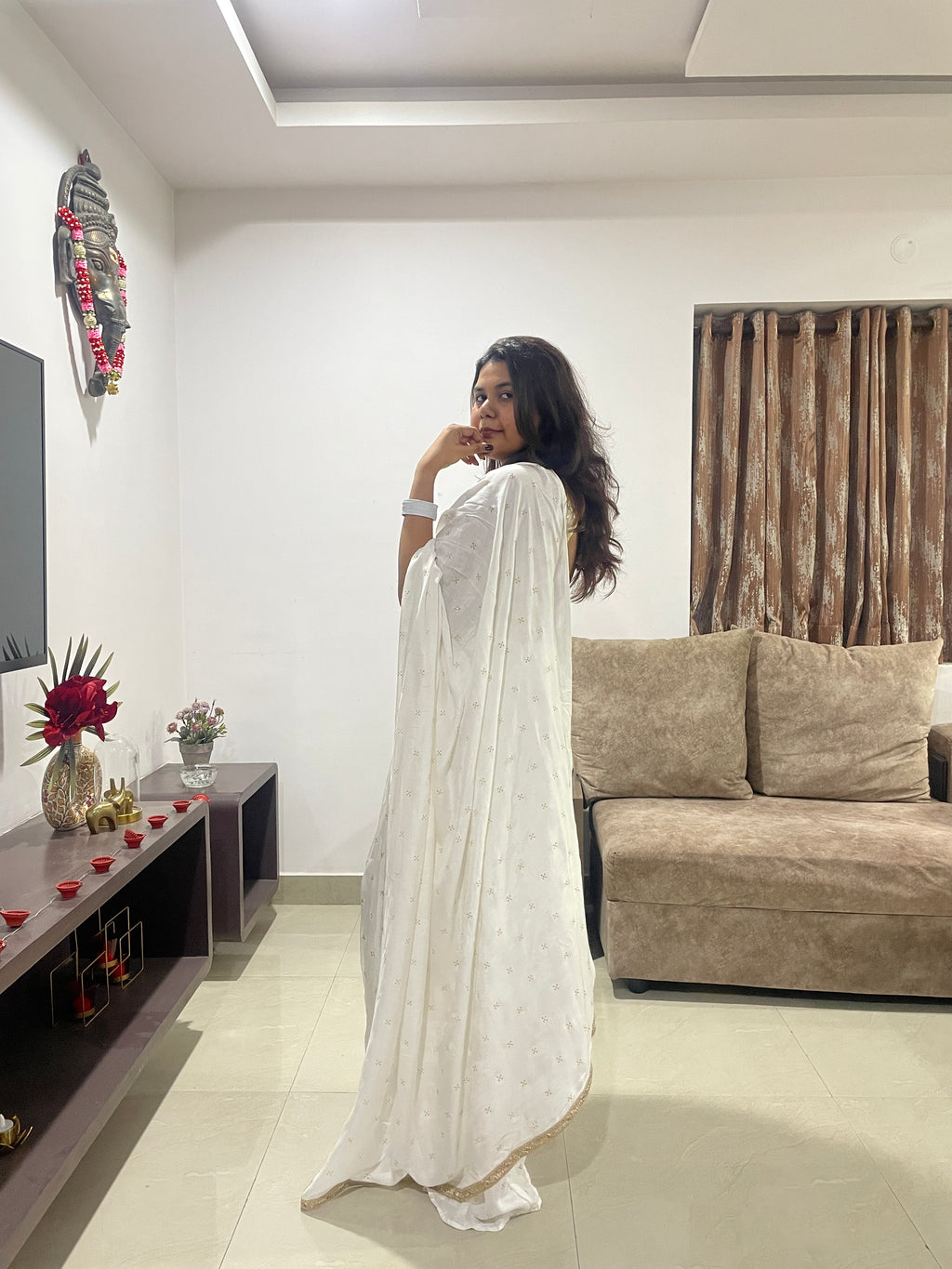 Draped saree and blouse