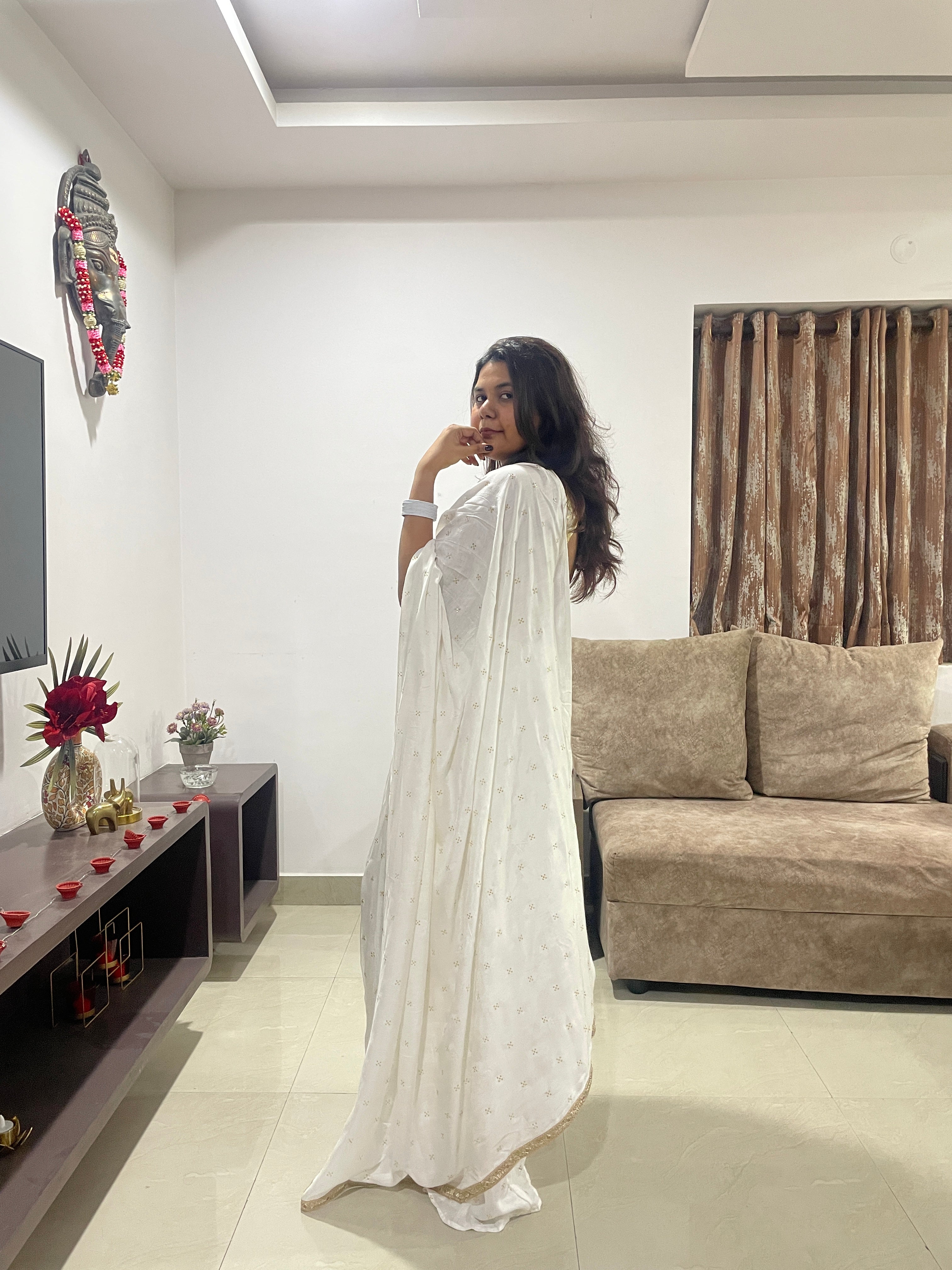 Draped saree and blouse