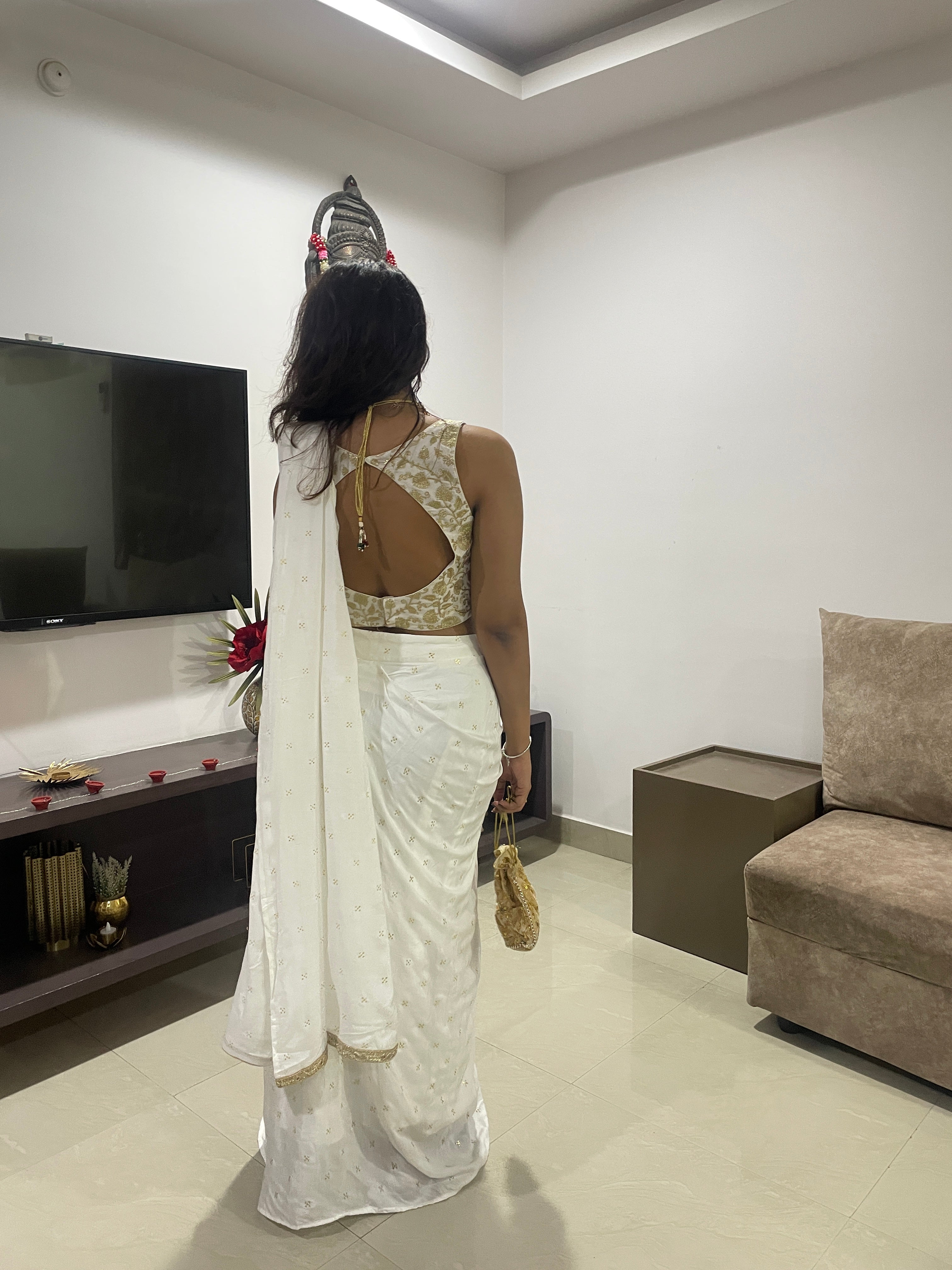 Draped saree and blouse