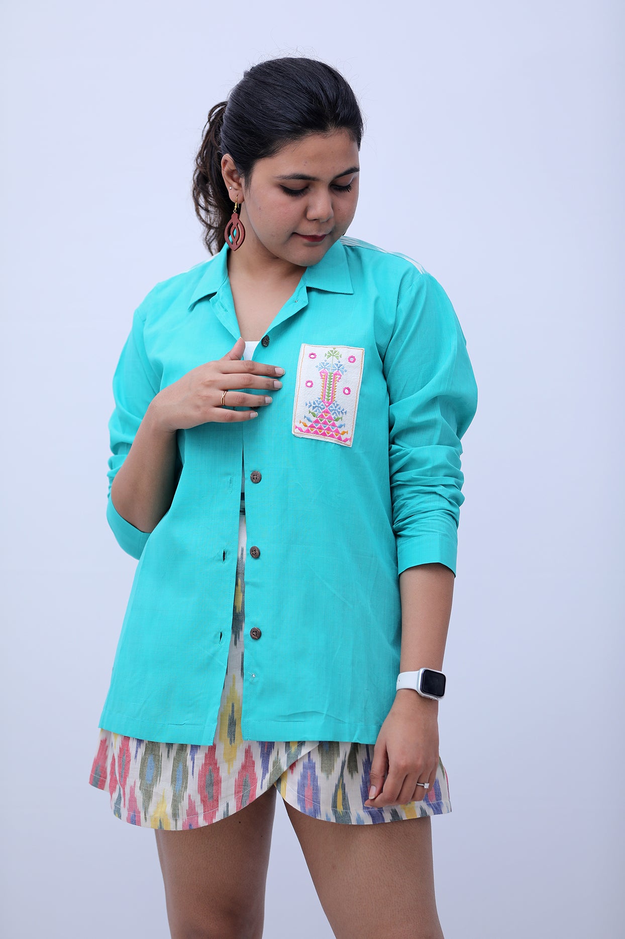 Bahaar shirt with intricate hand embroidery