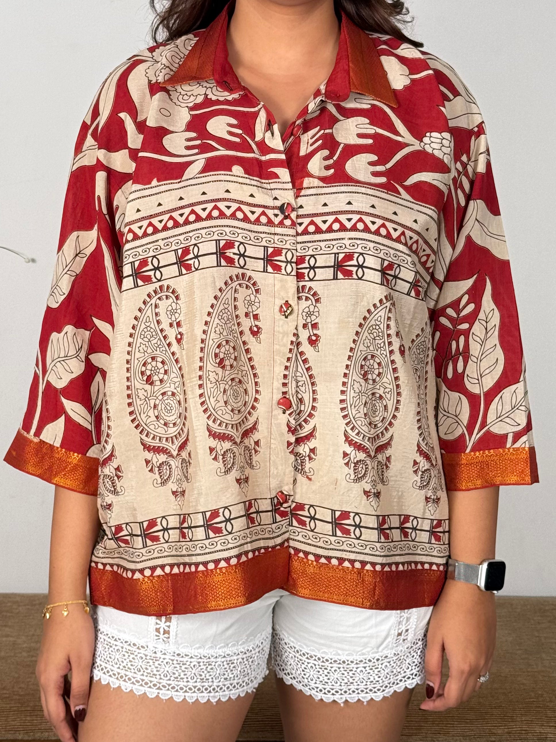 Kalamkari silk shirt - 1