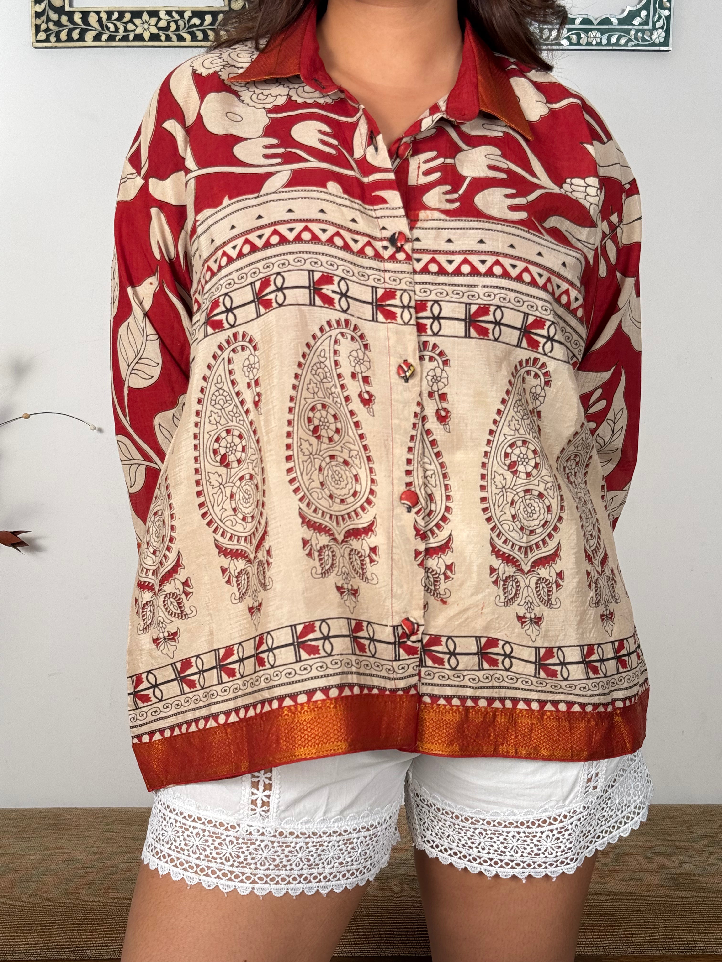 Kalamkari silk shirt - 1