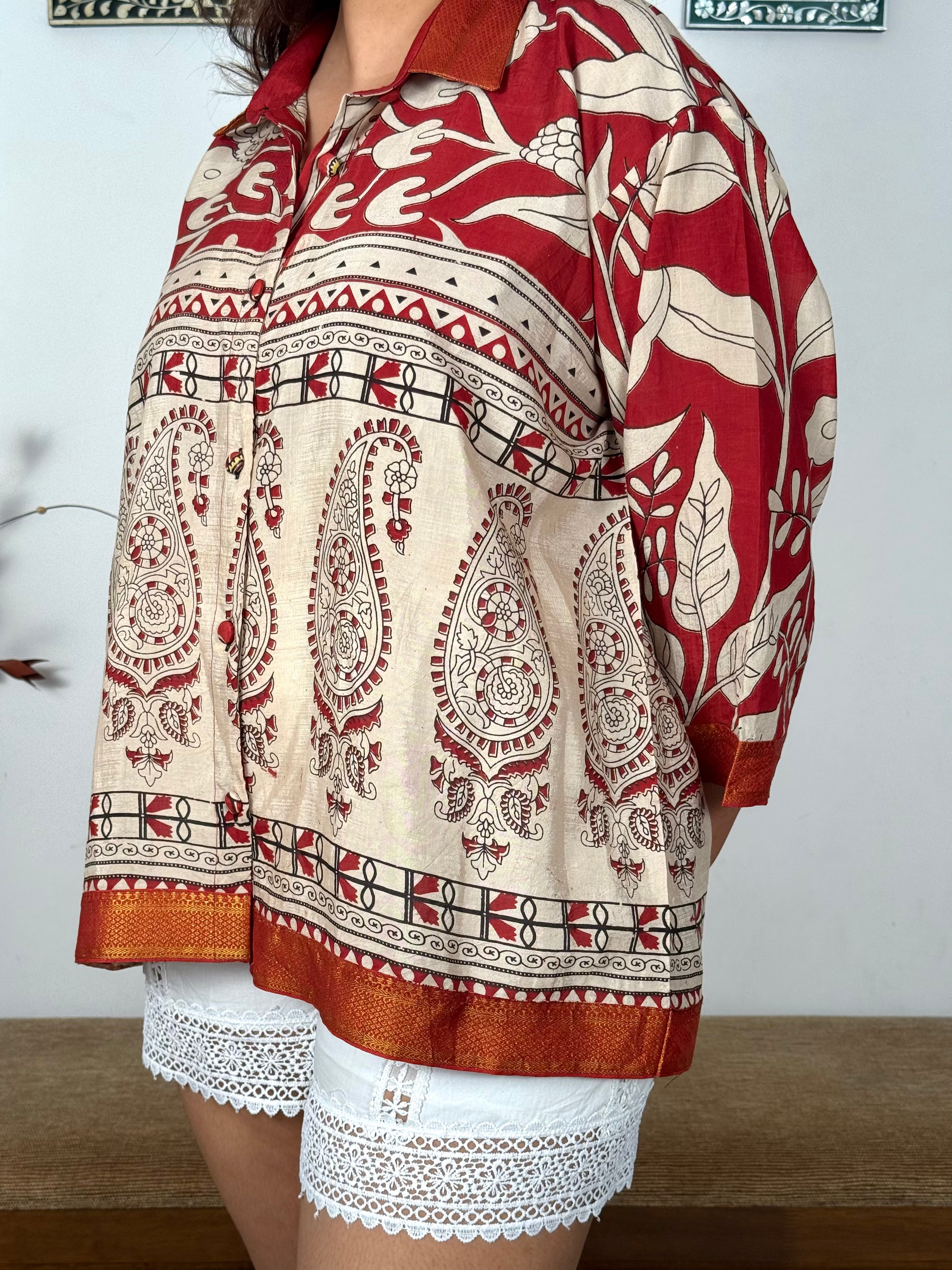 Kalamkari silk shirt - 1