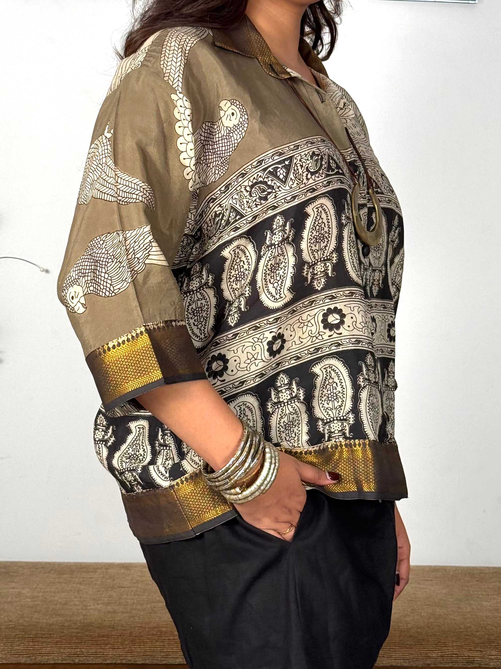 Kalamkari silk shirt - 2
