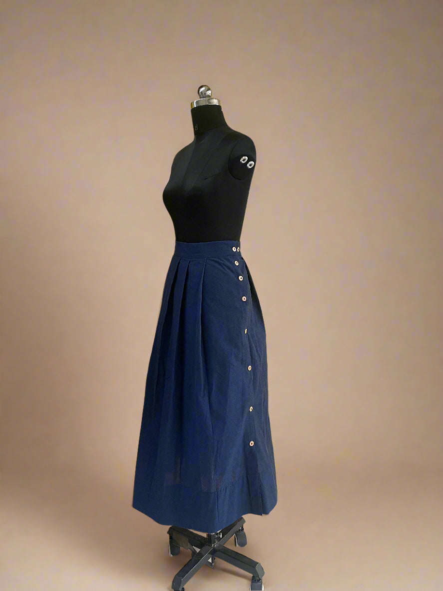 Maxi skirt with button detail