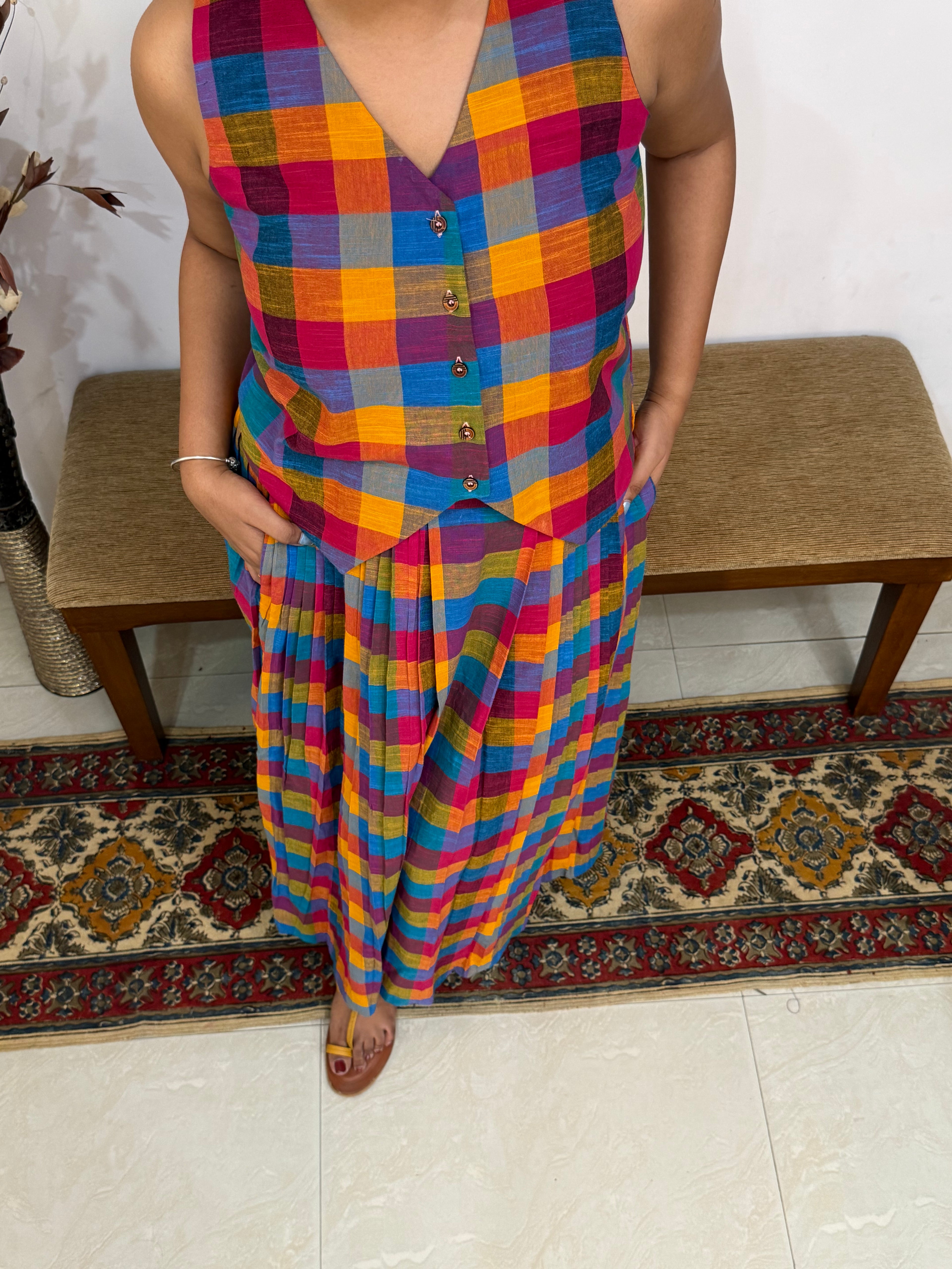 Rangeela Maxi skirt waistcoat  set