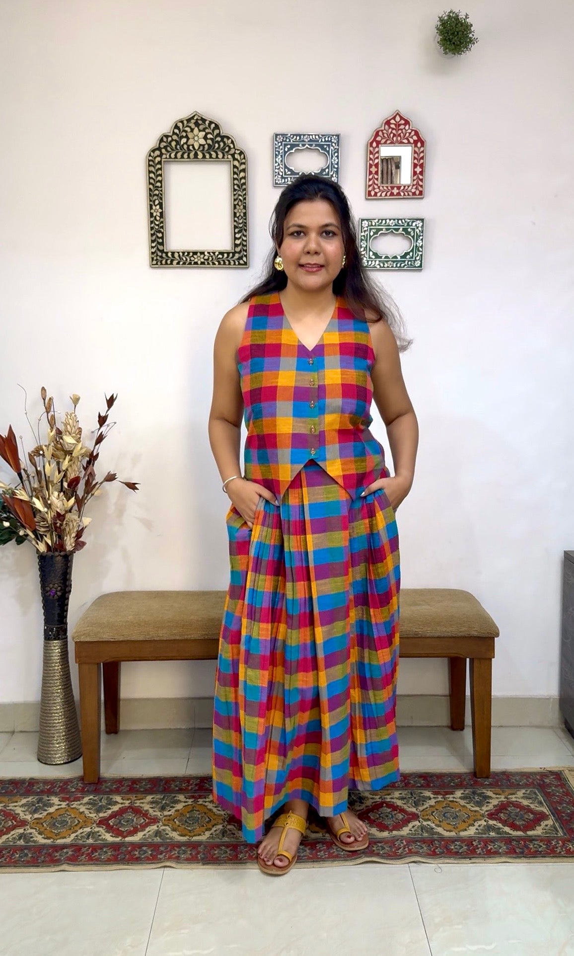 Rangeela Maxi skirt waistcoat  set