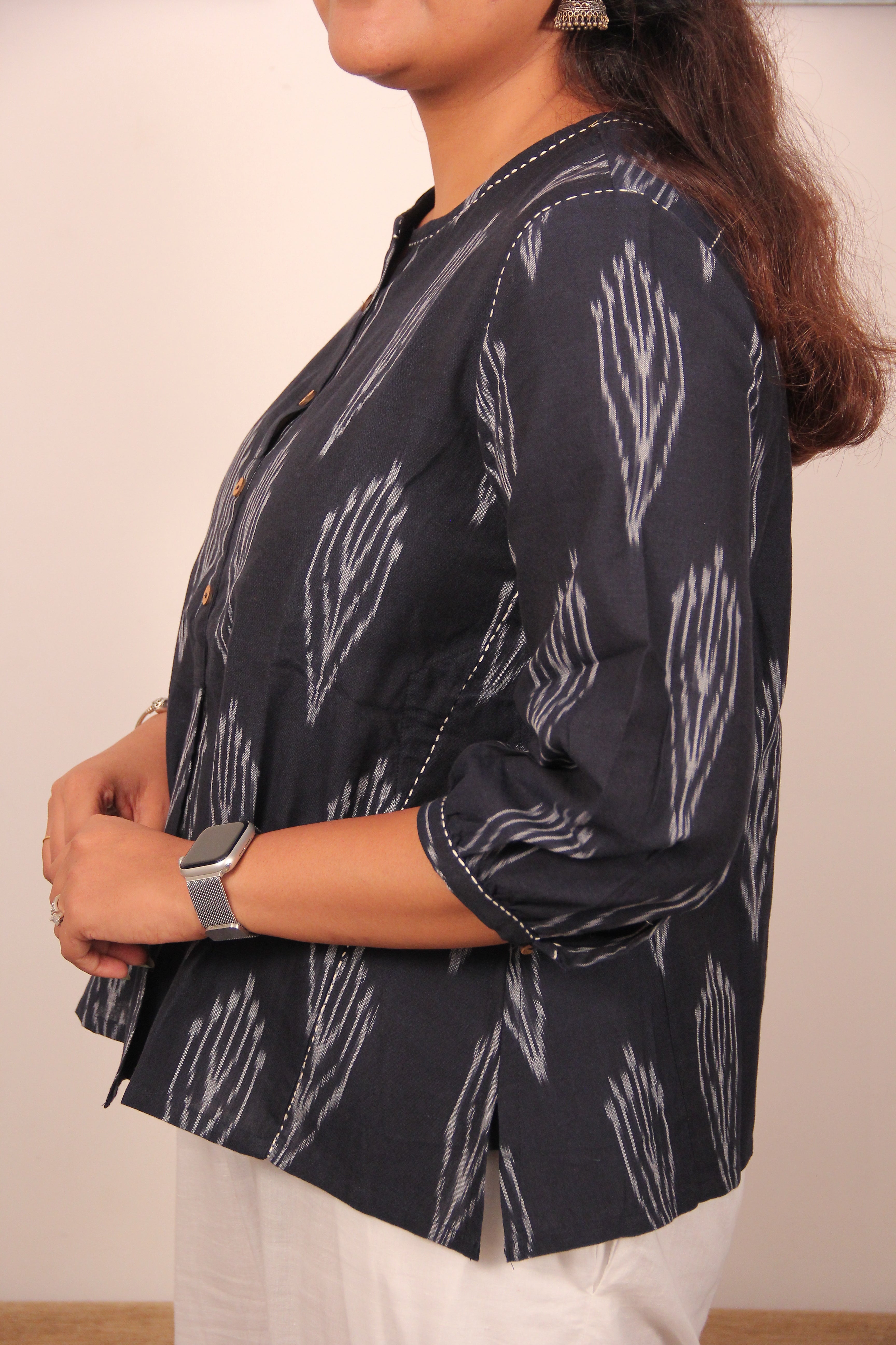 Inira Ikat Cotton Top
