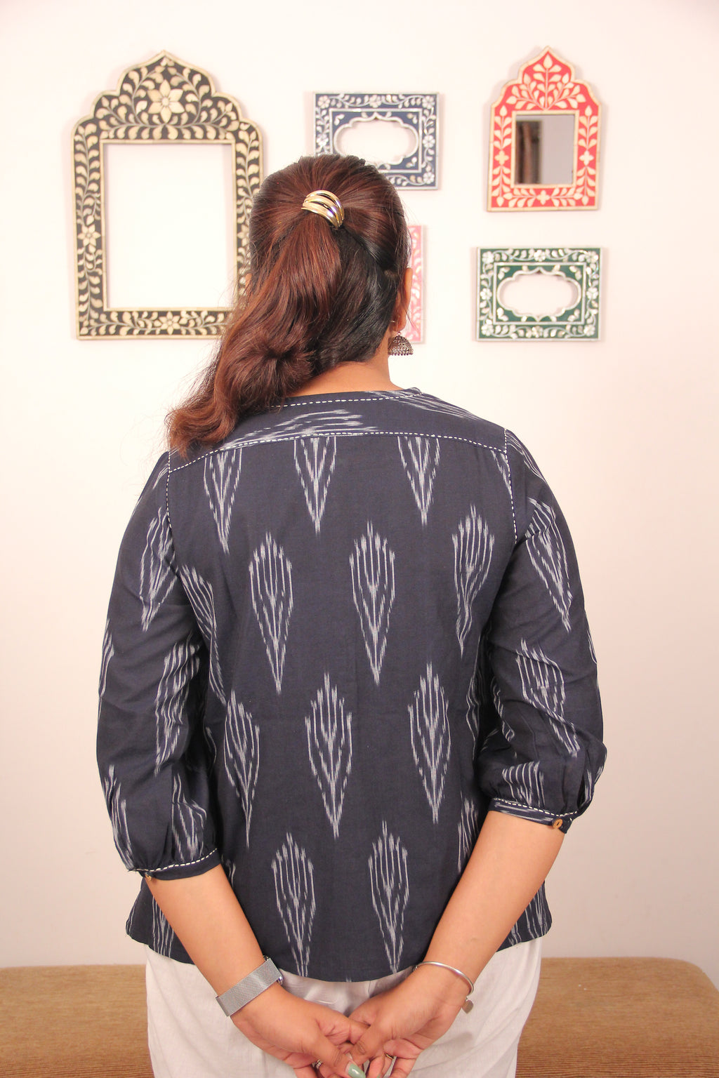 Inira Ikat Cotton Top