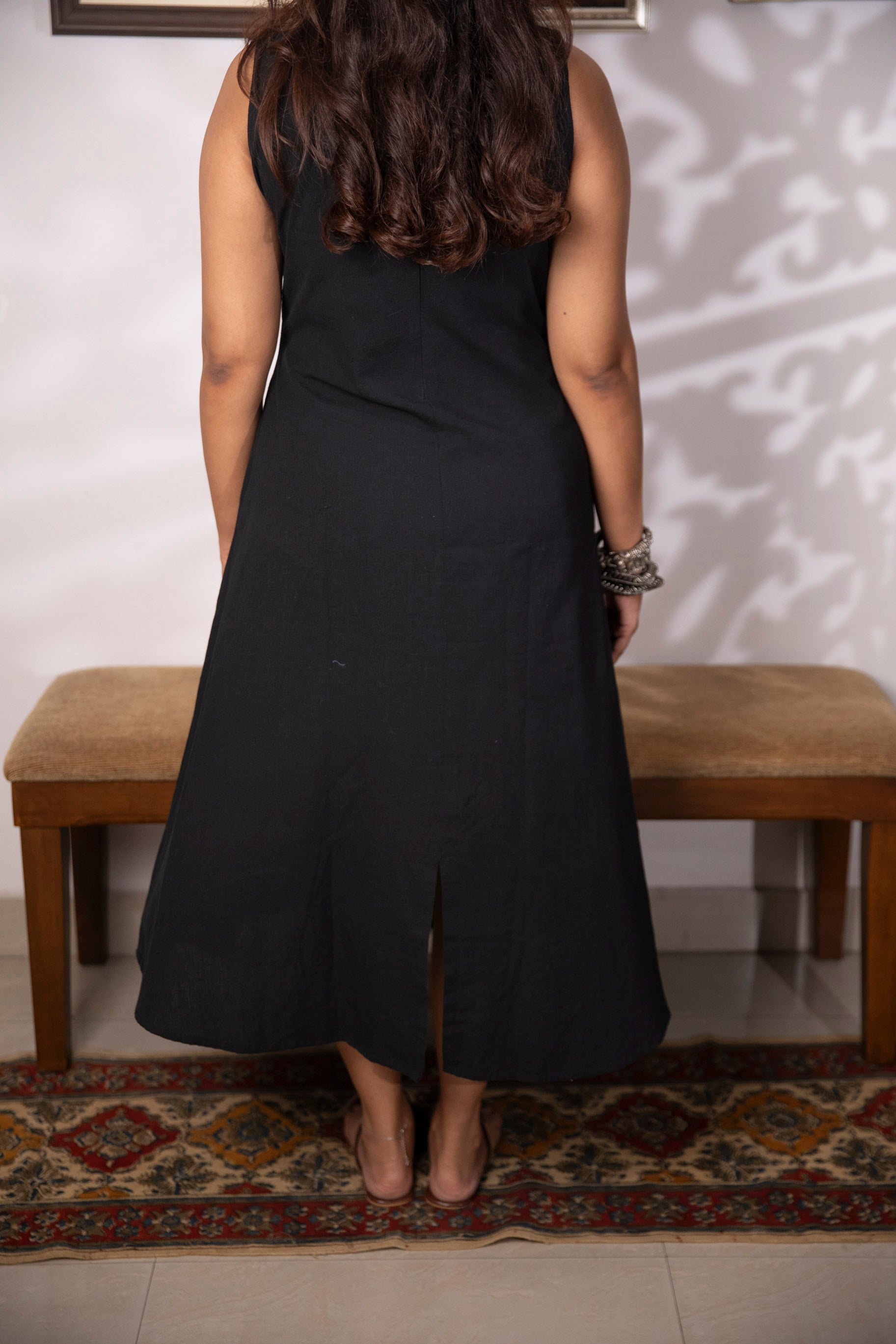 Banjaaran jacket dress - handblock ajrakh jacket