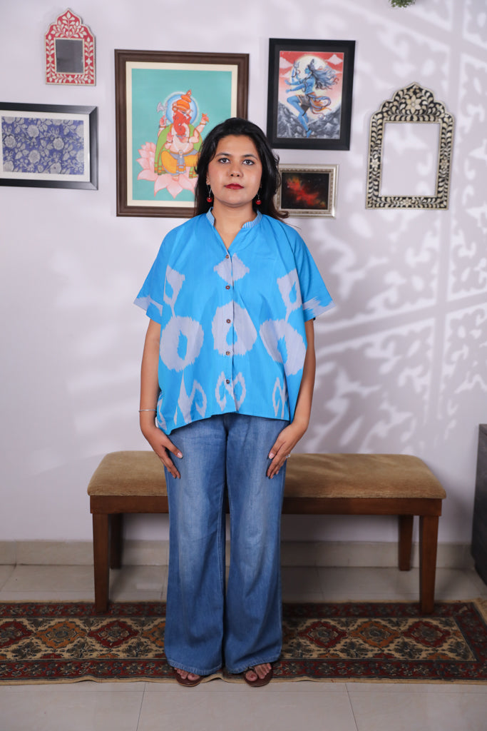 Handloom Ikat Anti-fit shirt