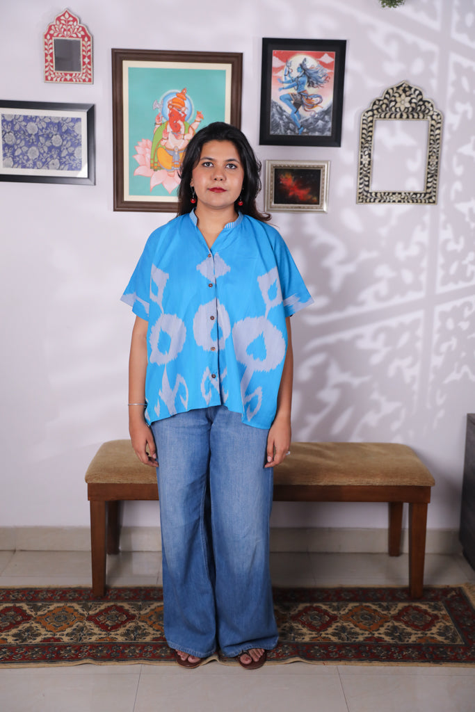 Handloom Ikat Anti-fit shirt