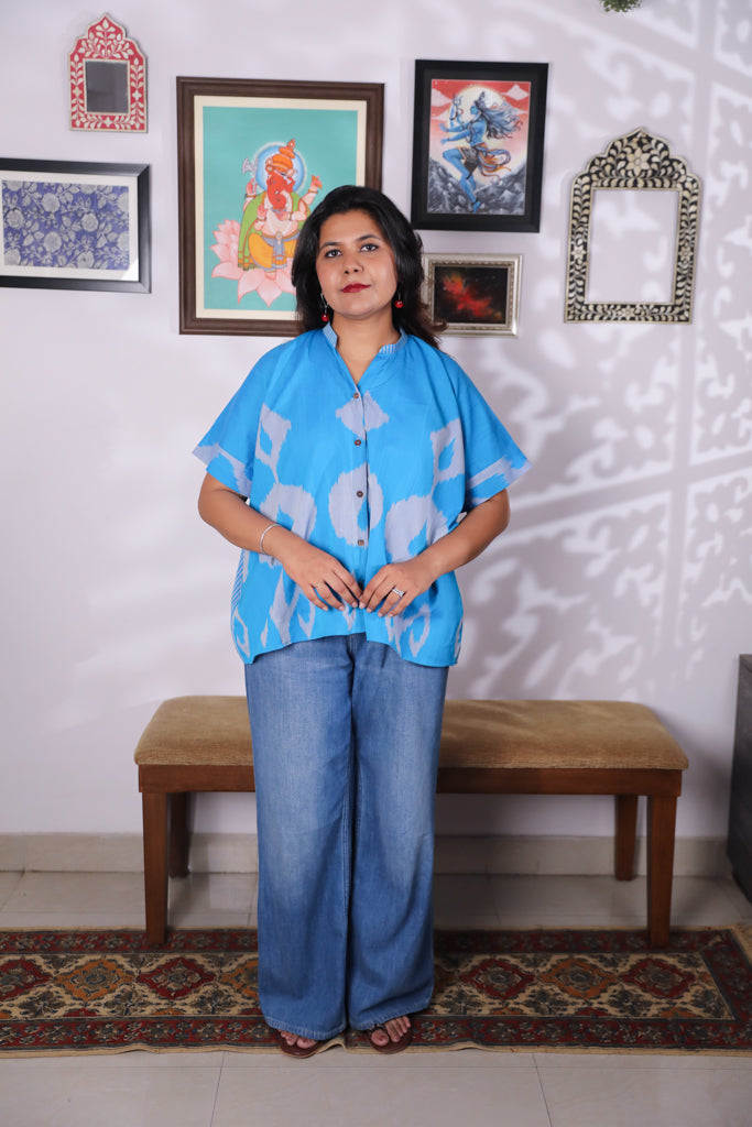 Handloom Ikat Anti-fit shirt