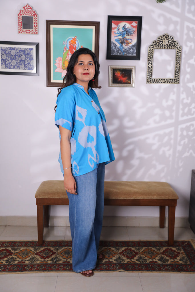 Handloom Ikat Anti-fit shirt