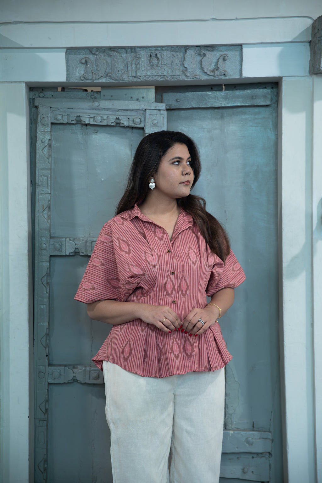 Gul Handloom Ikat Pin-Tuck Shirt