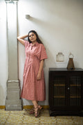 Gul Handloom Ikat Pin-Tuck Dress