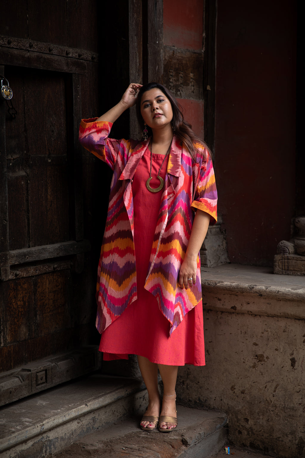 Laila Handloom Ikat Shrug