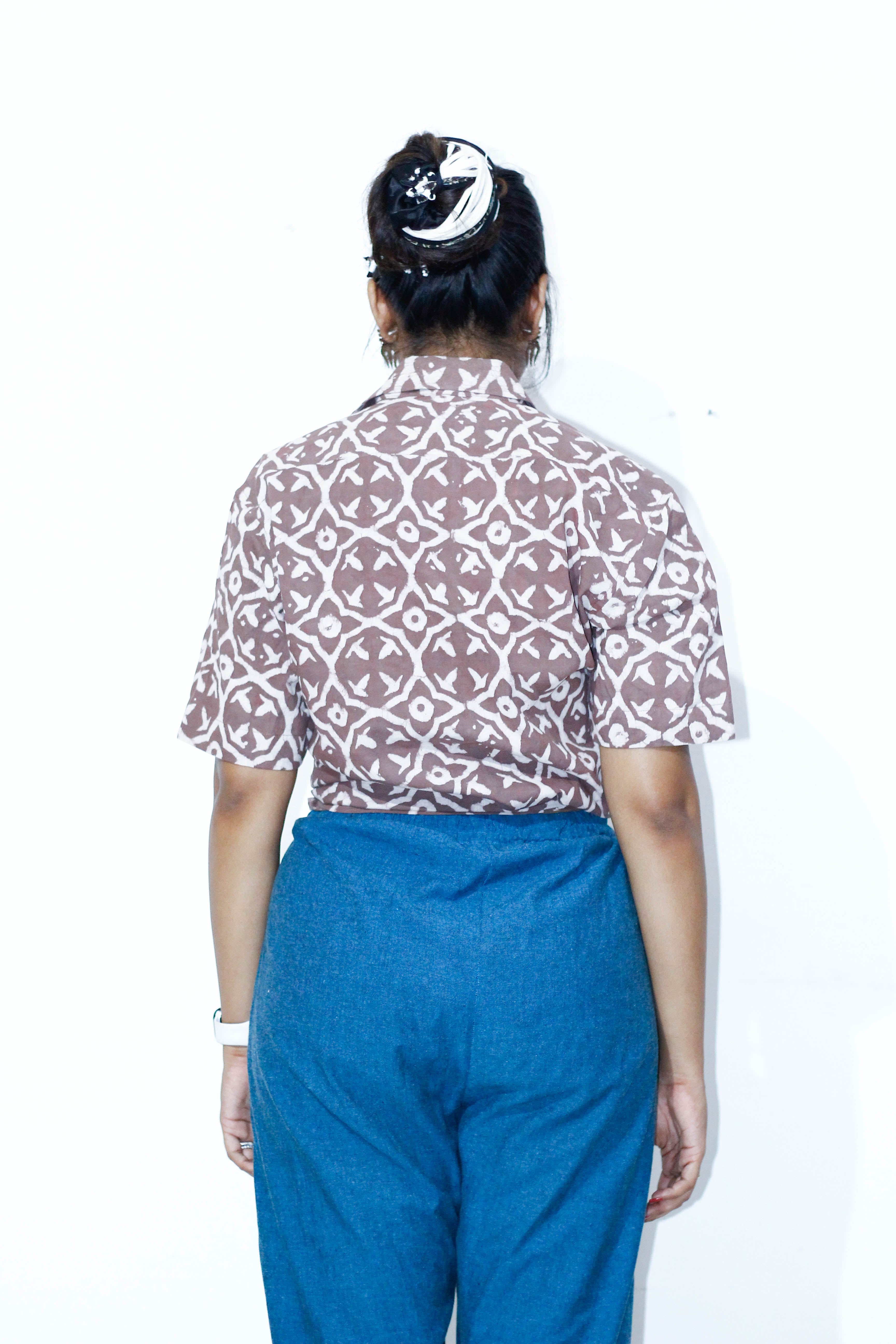 Cotton Bagru handblock shirt - Size 42