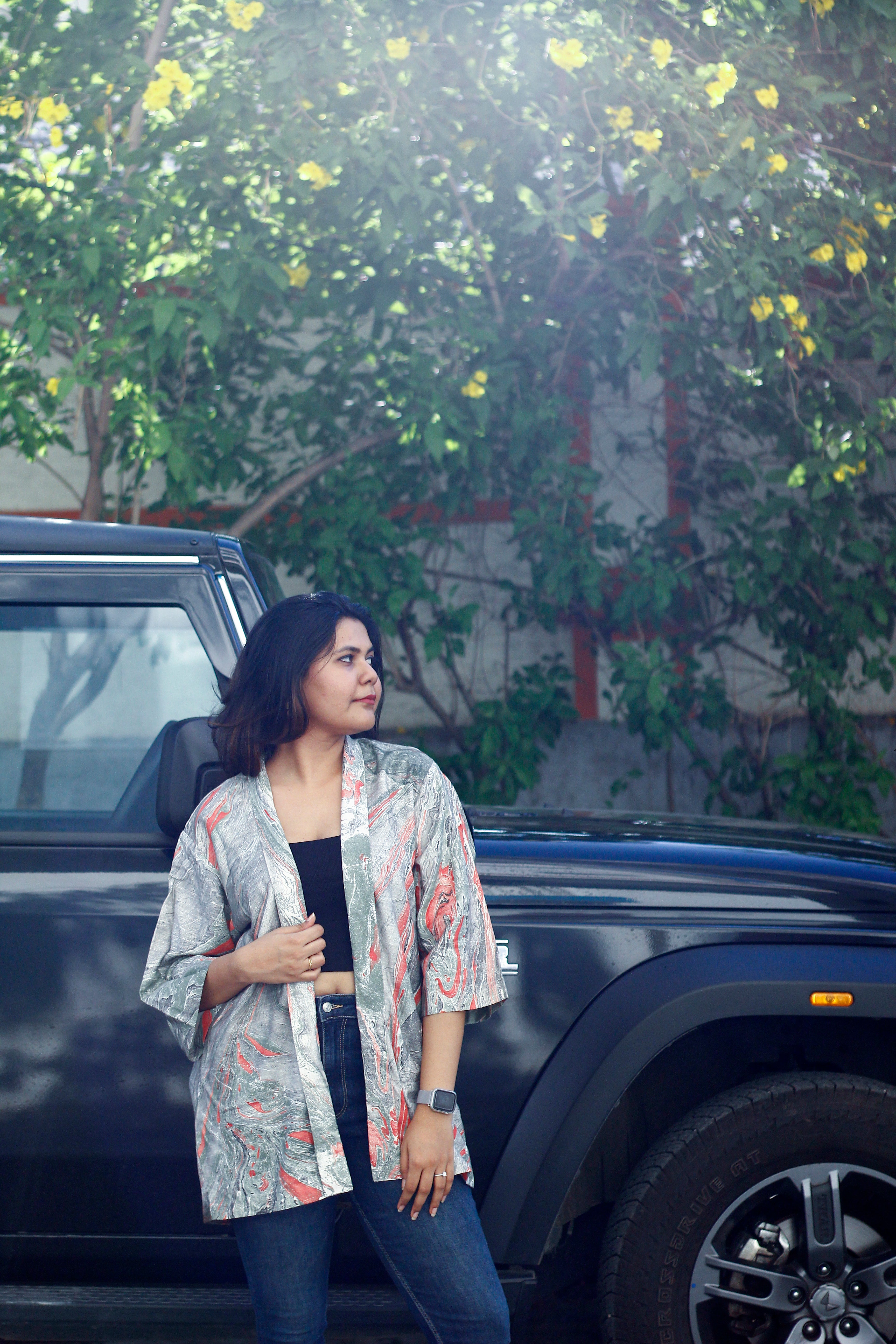 Marble dye kimono jacket - 3