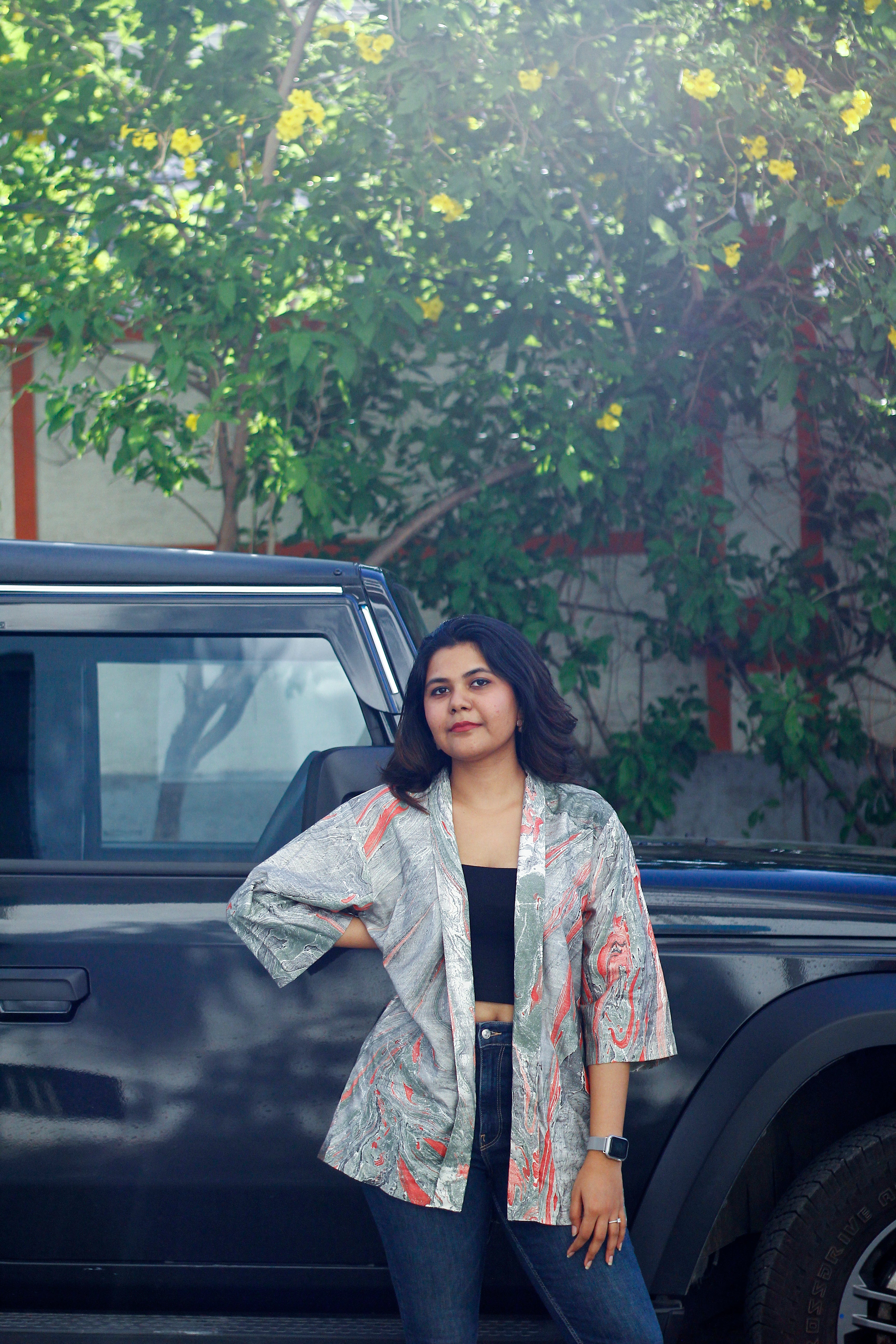 Marble dye kimono jacket - 3