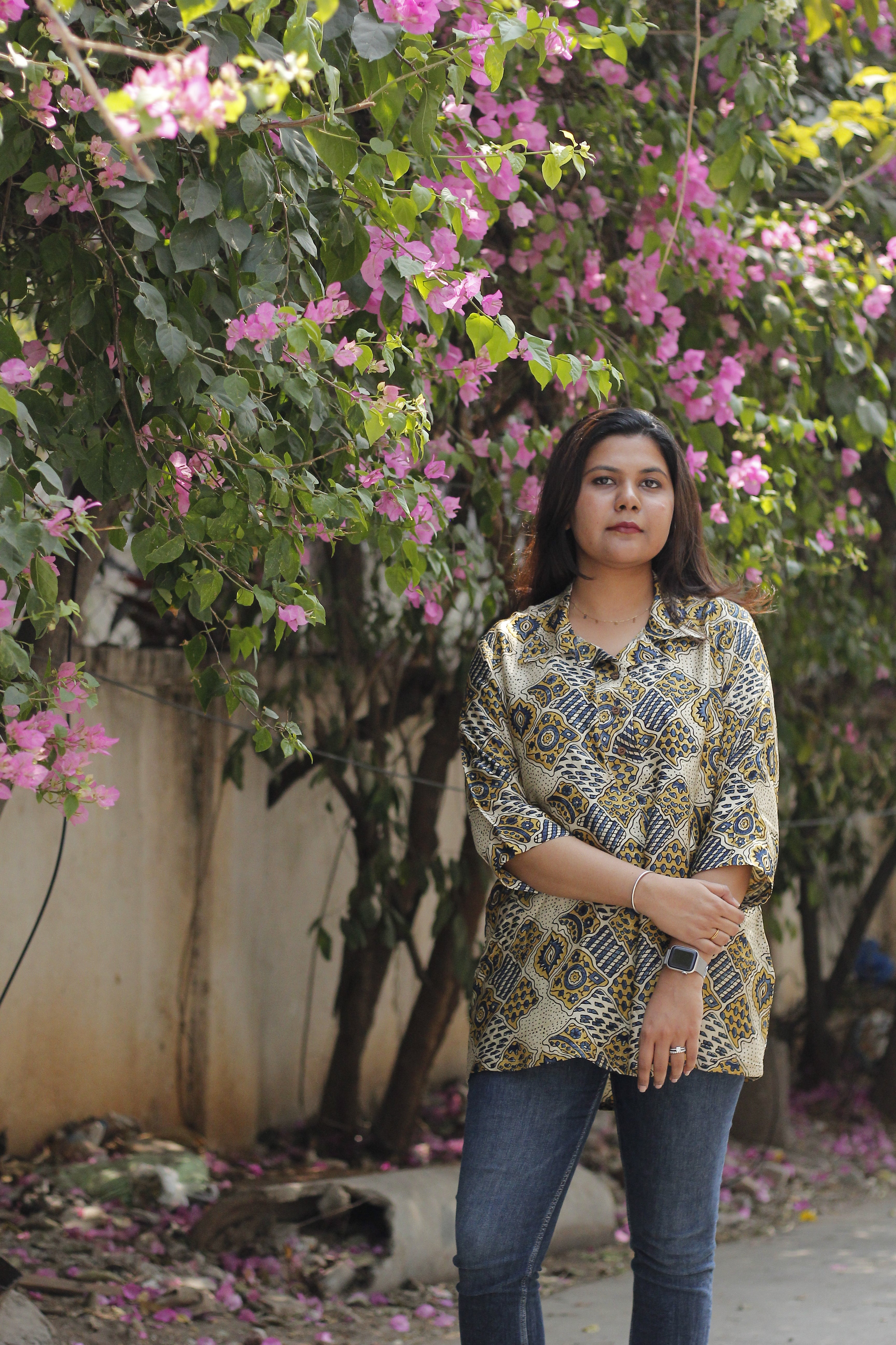 Ajrakh modal silk top