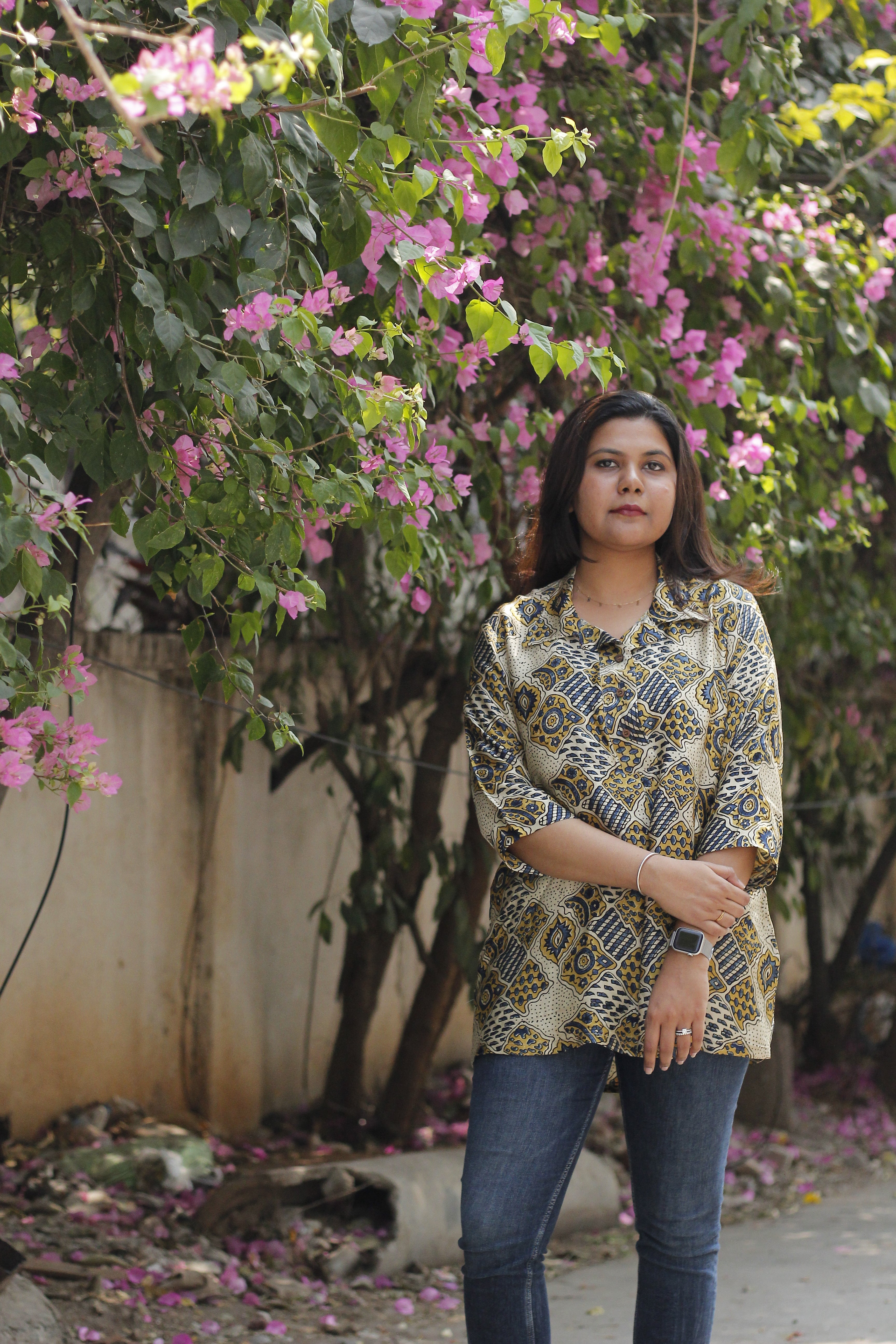 Ajrakh modal silk top