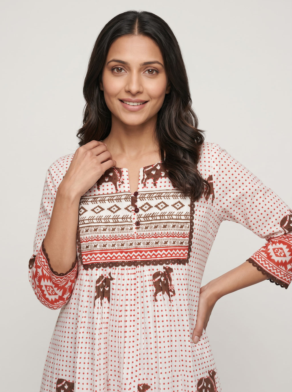 Kesar Block Printed Kurta Dress
