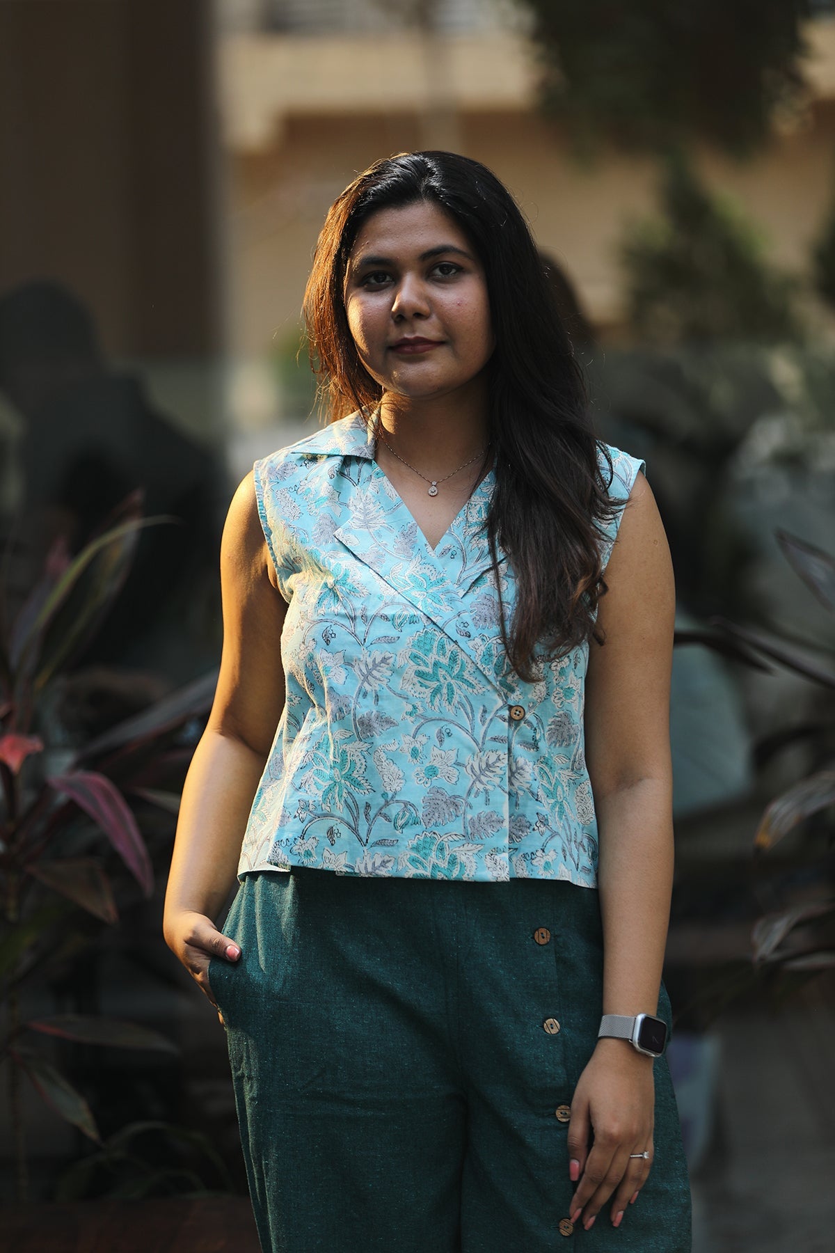 Aadra sleeveless wrap top - Aamvi