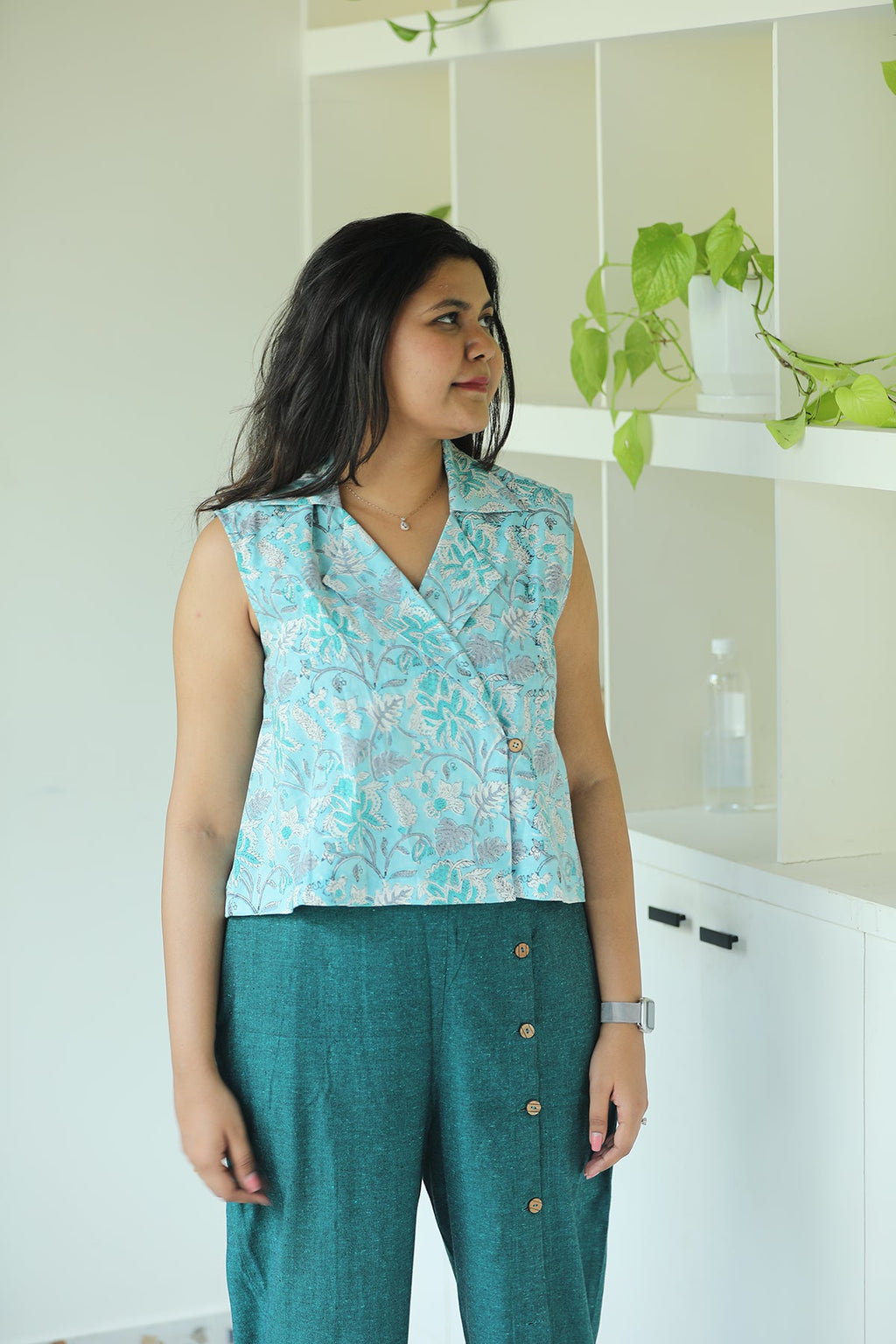 Aadra sleeveless wrap top - Aamvi