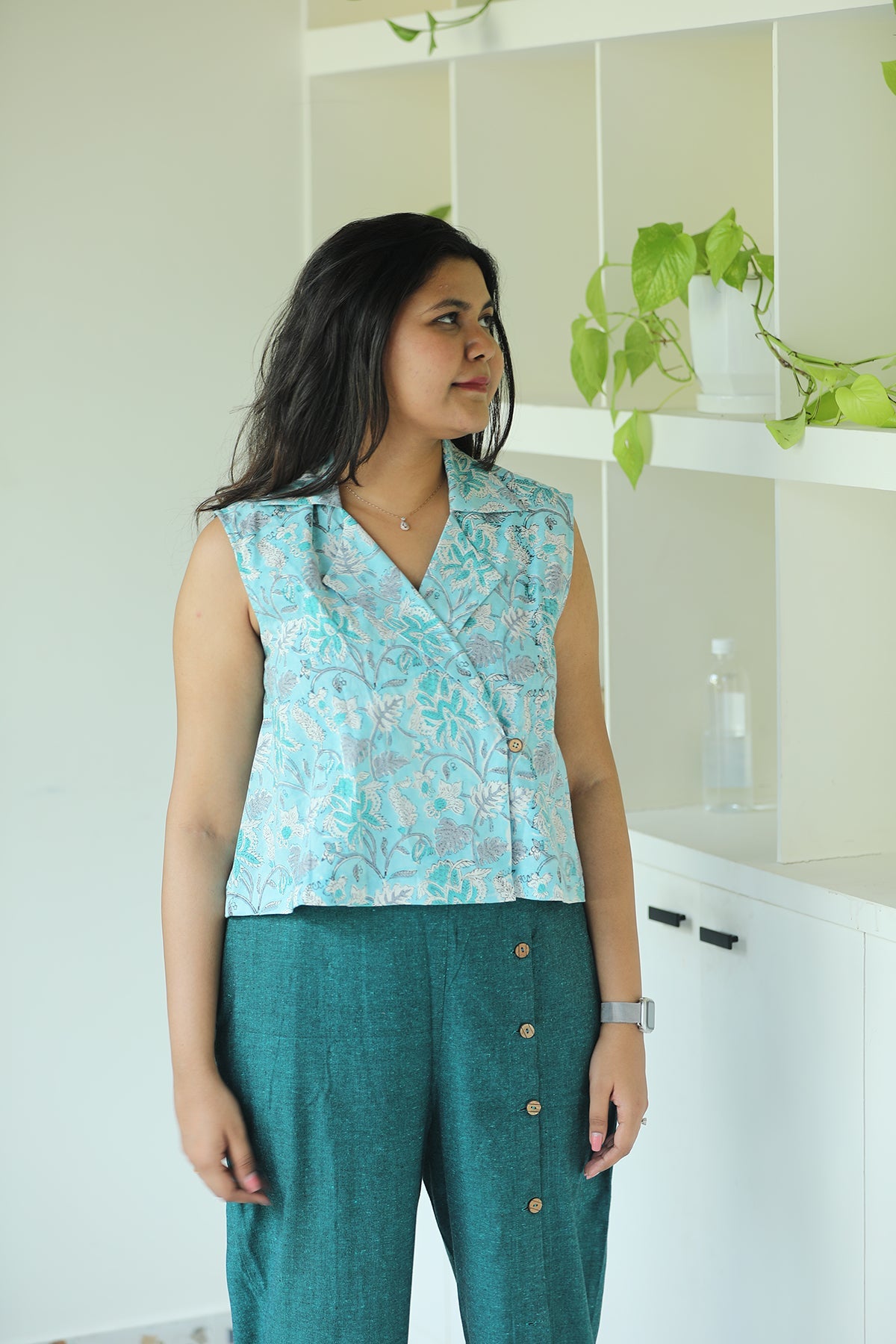 Aadra sleeveless wrap top - Aamvi