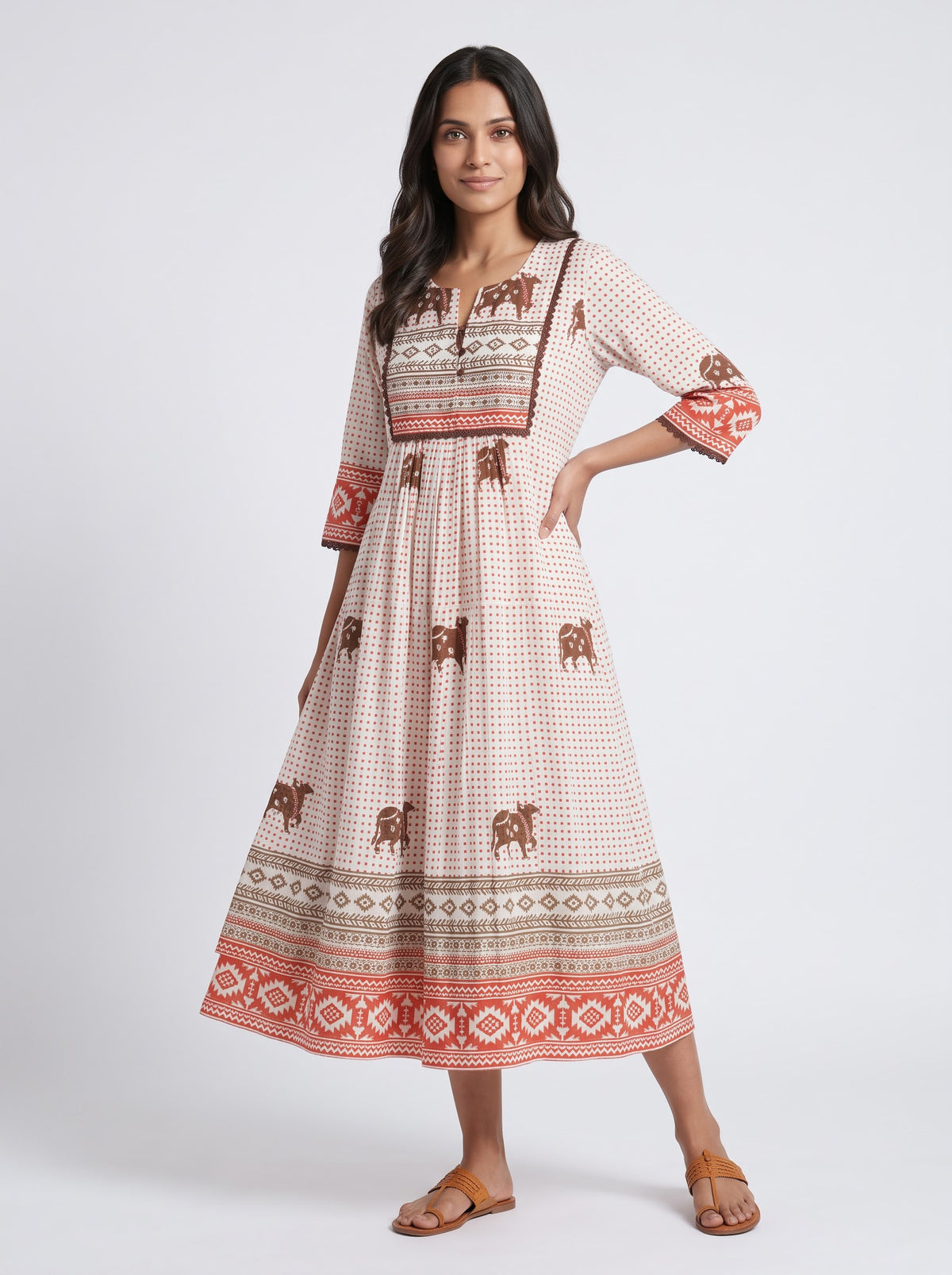 Kesar Block Printed Kurta Dress